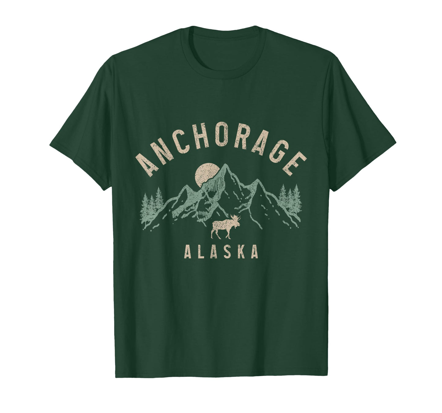 Anchorage Alaska Moose Mountains Nature Lover T-Shirt