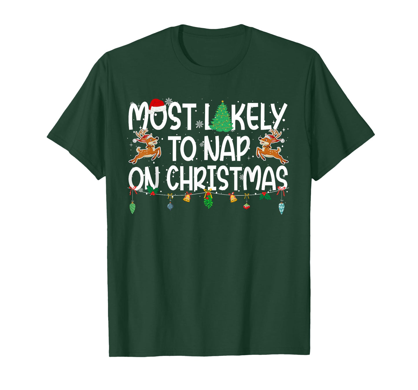 Family Christmas Xmas Most Likely to Nap On Christmas T-Shirt