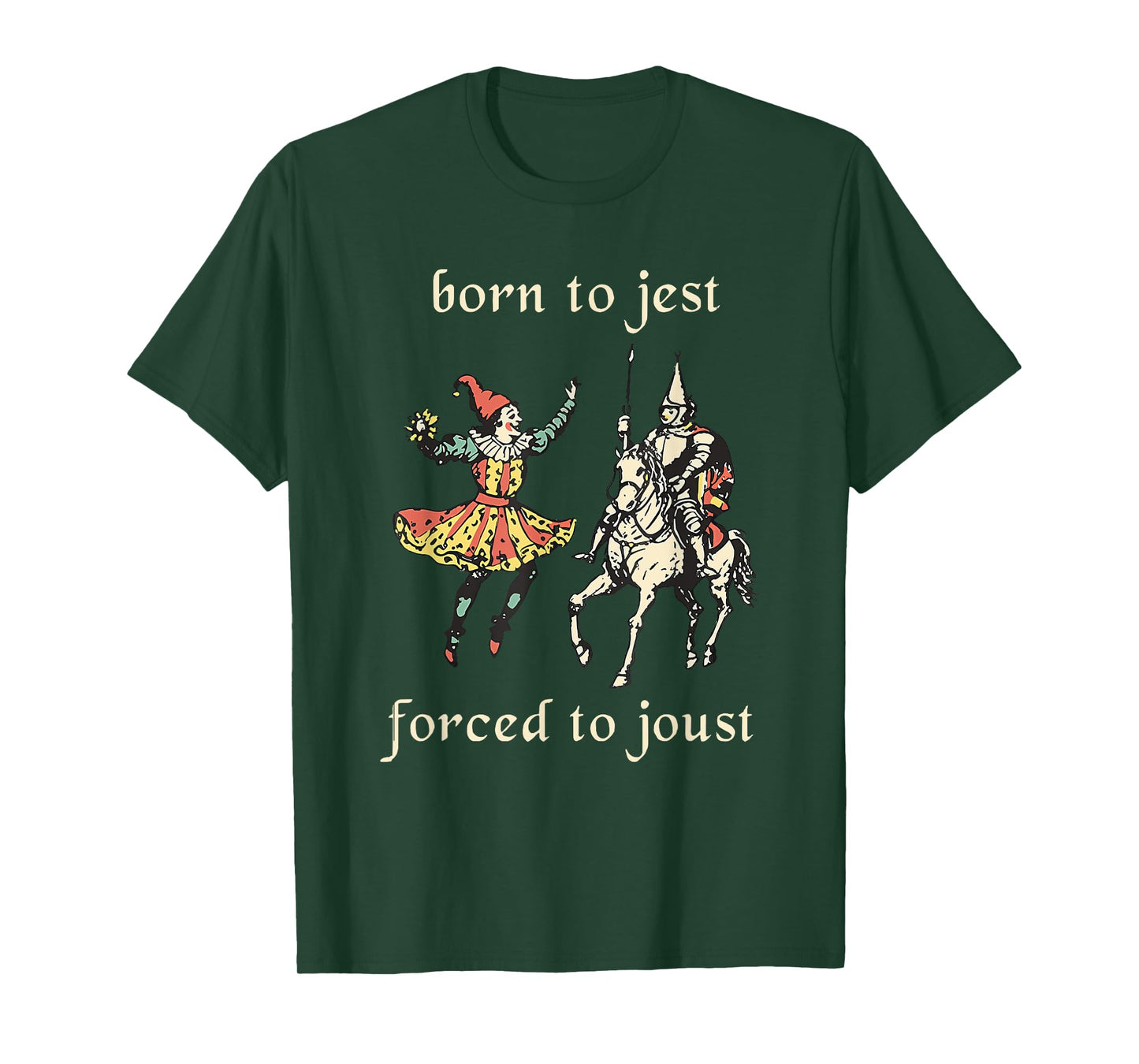 Born To Jest Forced To Joust Vintage Design T-Shirt
