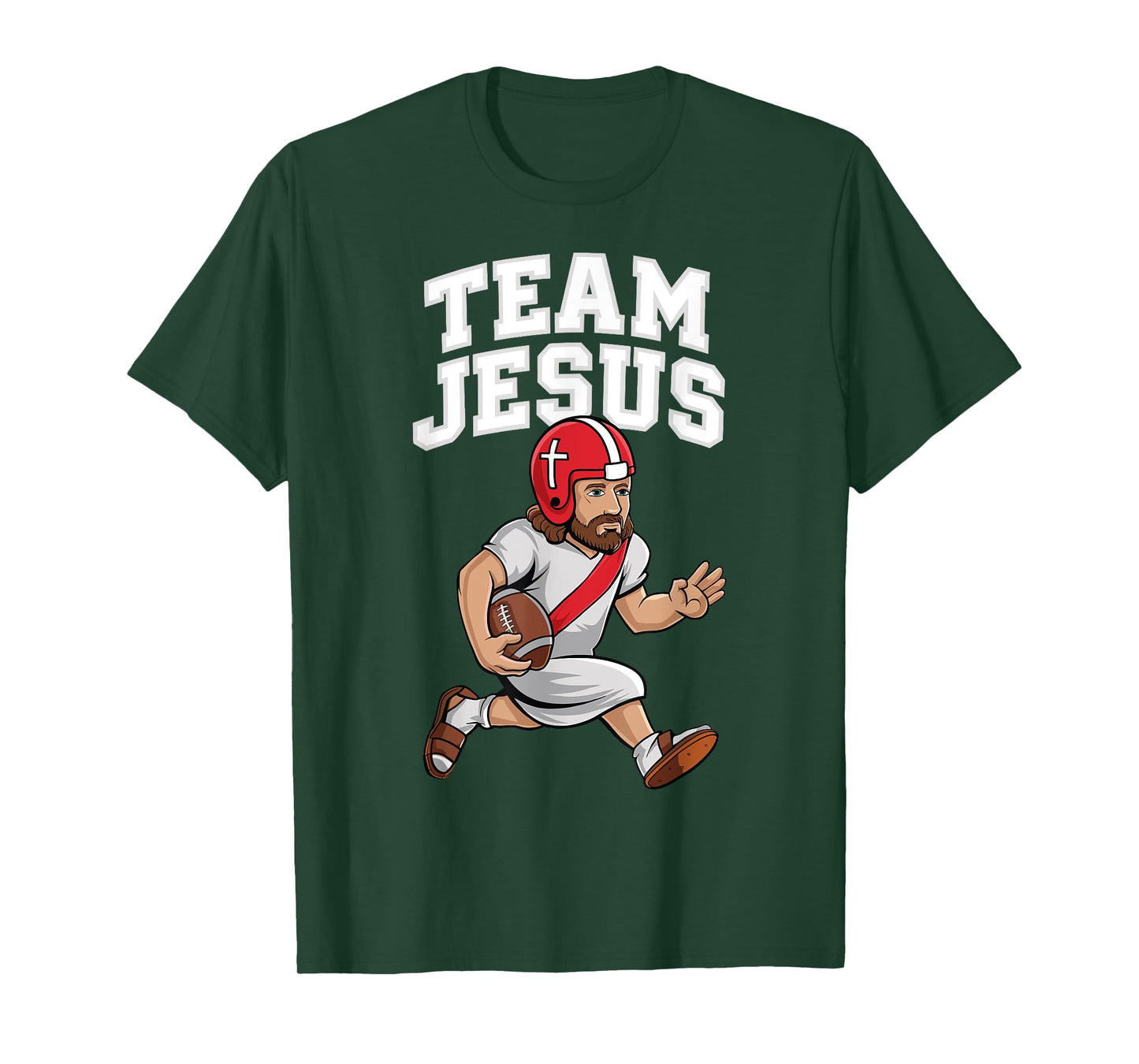 Team Jesus Football Scripture Faith Hope Game Touchdown God T-Shirt