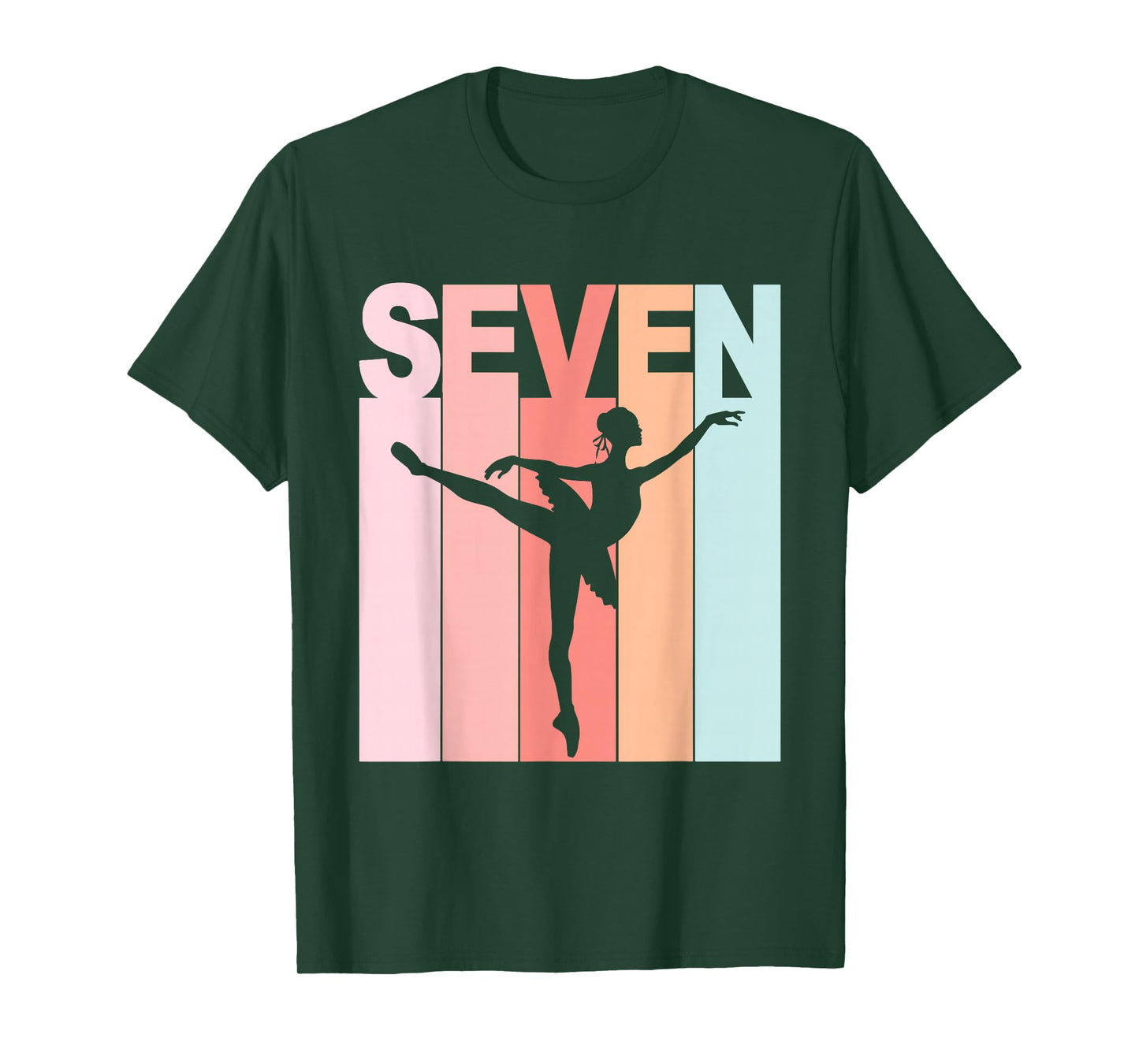 7th Birthday Ballet Dancer 7 Year Old Girl Ballerina T-Shirt