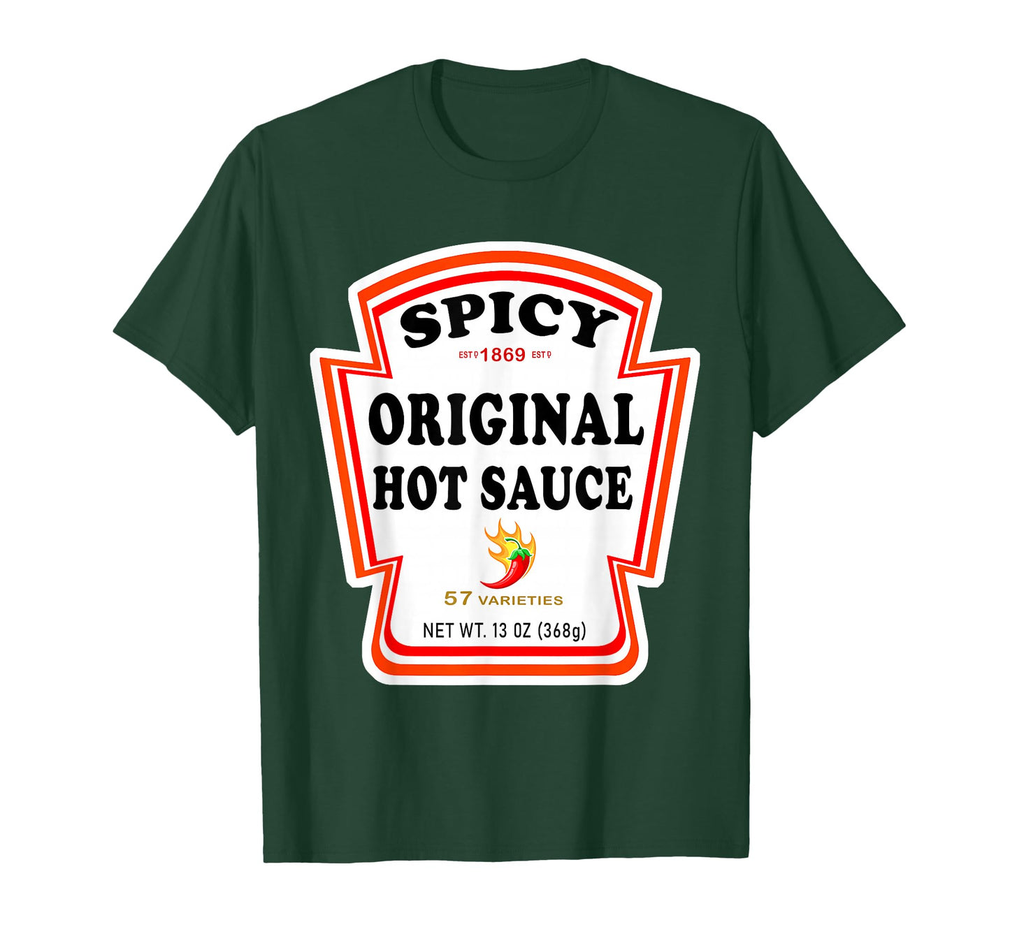 Spicy Chili Sauce Bottle Label Halloween Matching Costume T-Shirt