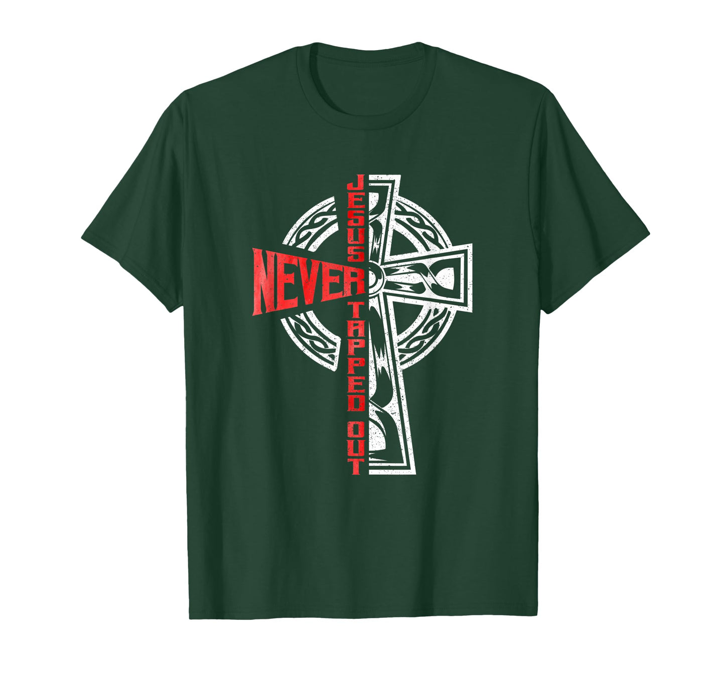 Jesus Never Tapped Out Christian Faith Wrestling T-Shirt