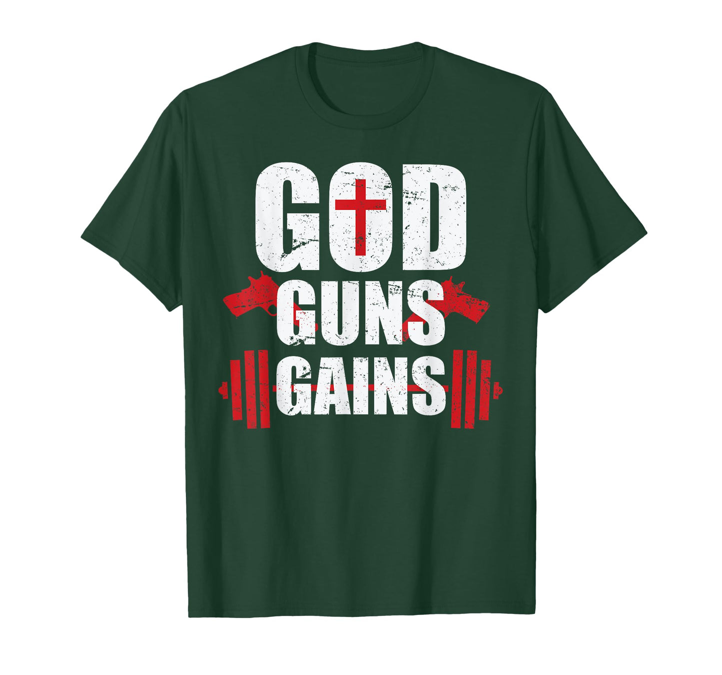 God Guns Gains T Shirt for Men T-Shirt
