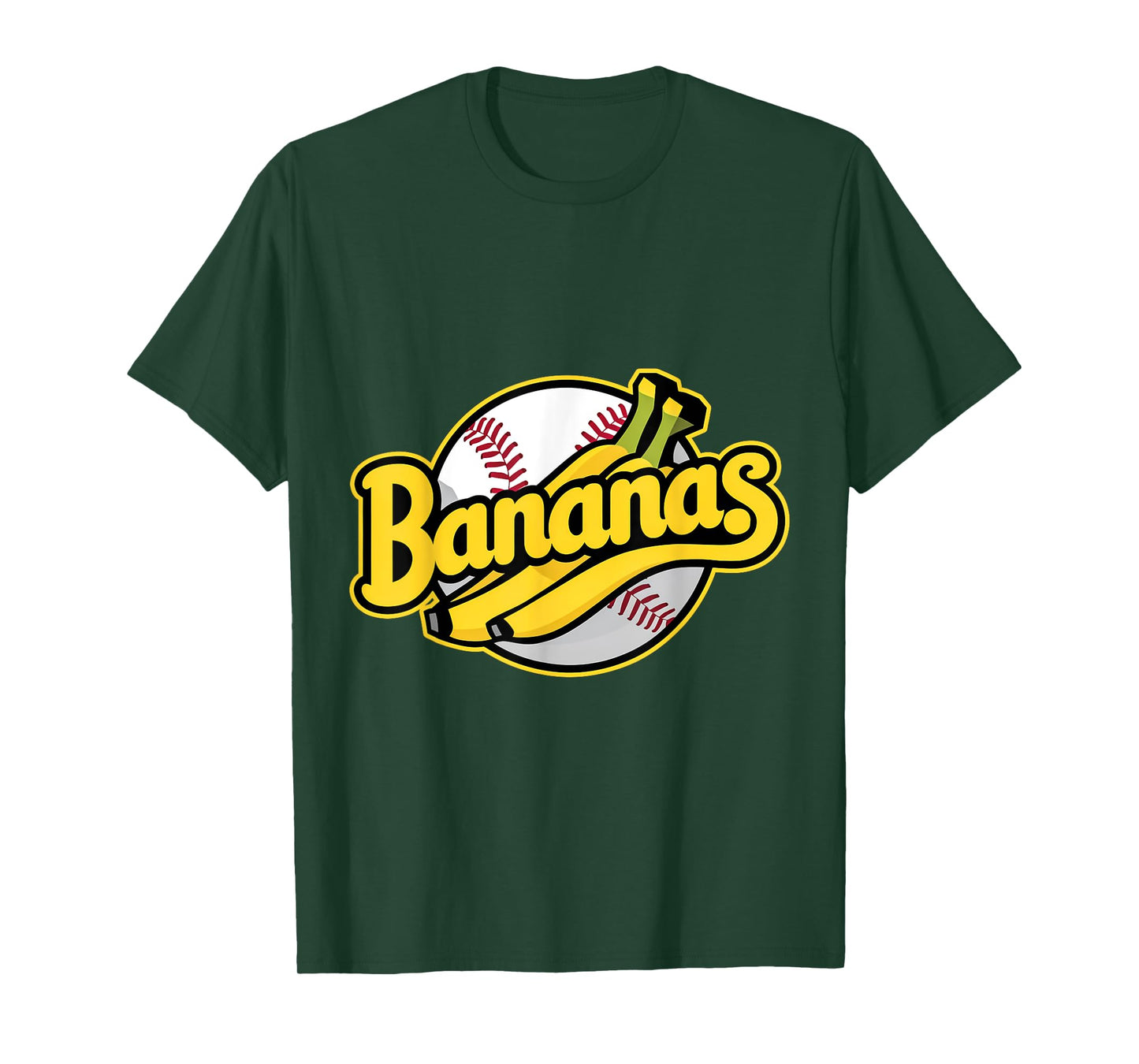 Funny Bananas Baseball Vintage Graphic T-Shirt