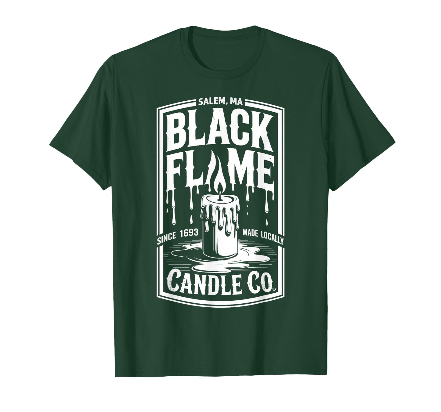 Black Flame Candle Co Company Funny Halloween Witch T-Shirt