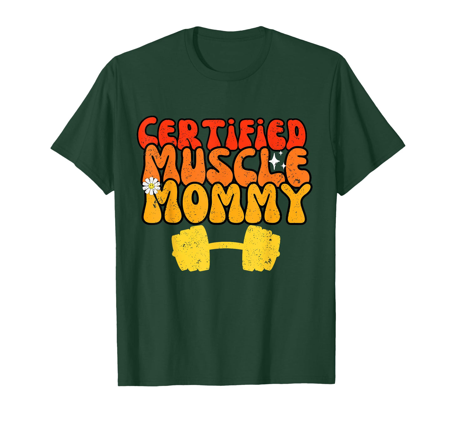 Certified Muscle Mommy Gym Lover Funny Workout Weightlifting T-Shirt