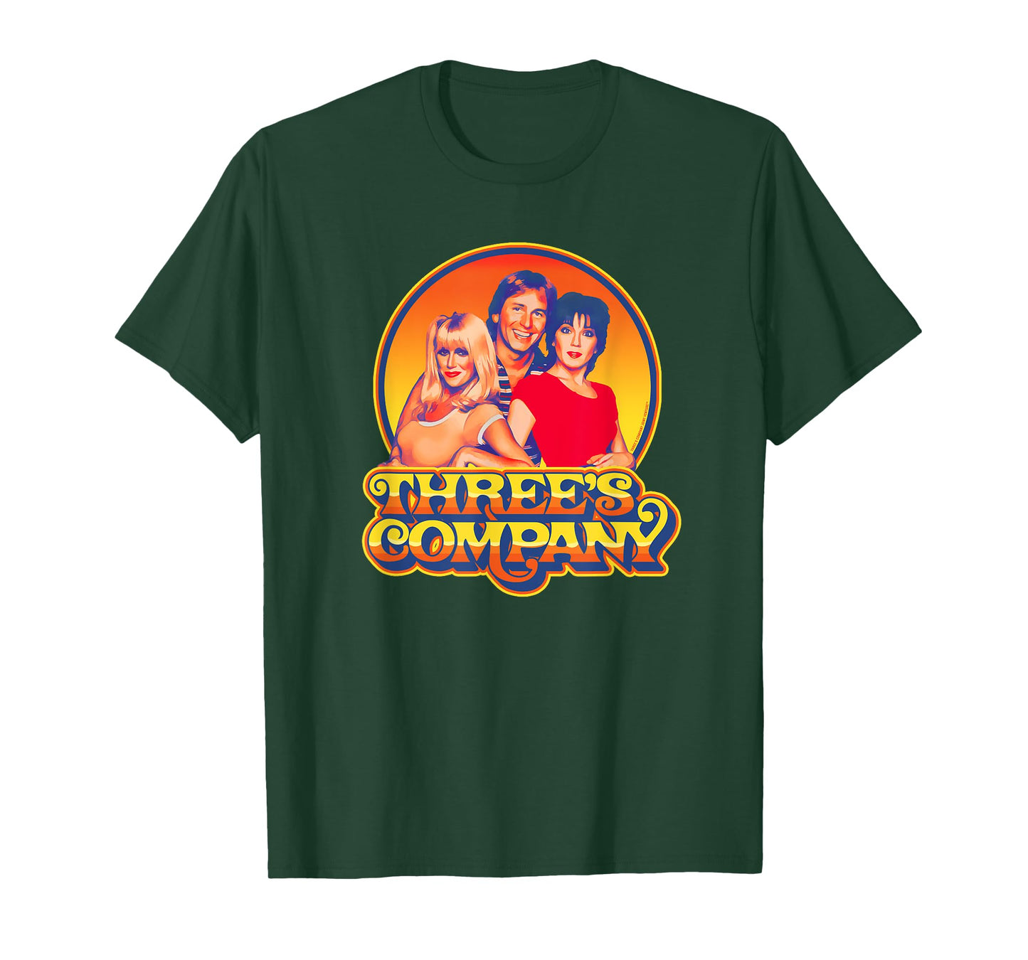 Three's Company 1980's Sunset Retro Jack Jan & Chrissy T-Shirt