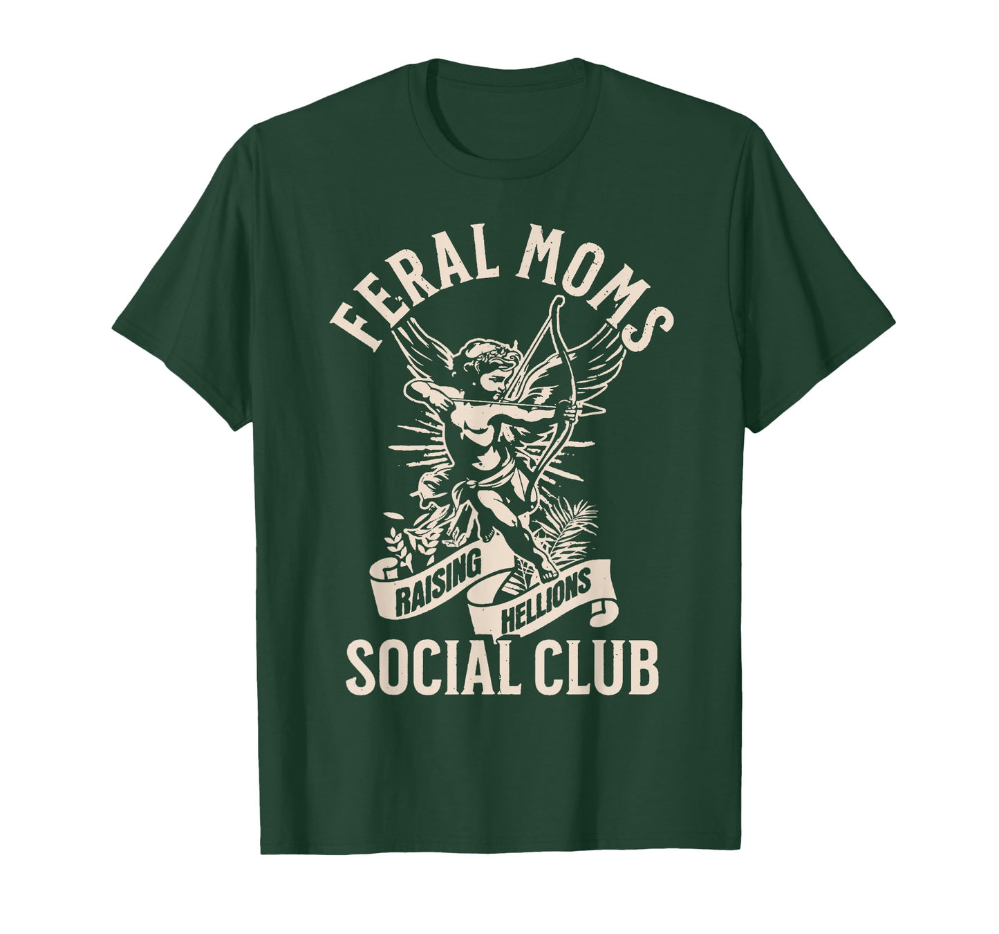 Feral Moms Raising Hellions Social Club, Feral Wife Mom Life T-Shirt