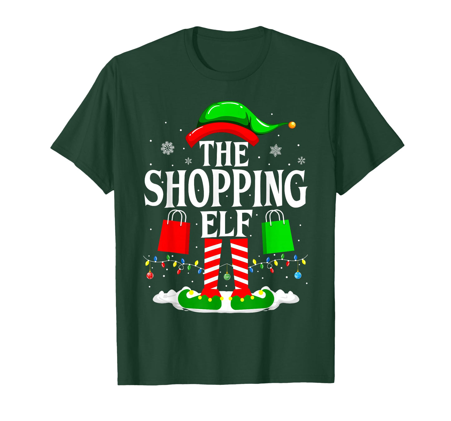 The Shopping Elf Funny Xmas Family matching Christmas T-Shirt