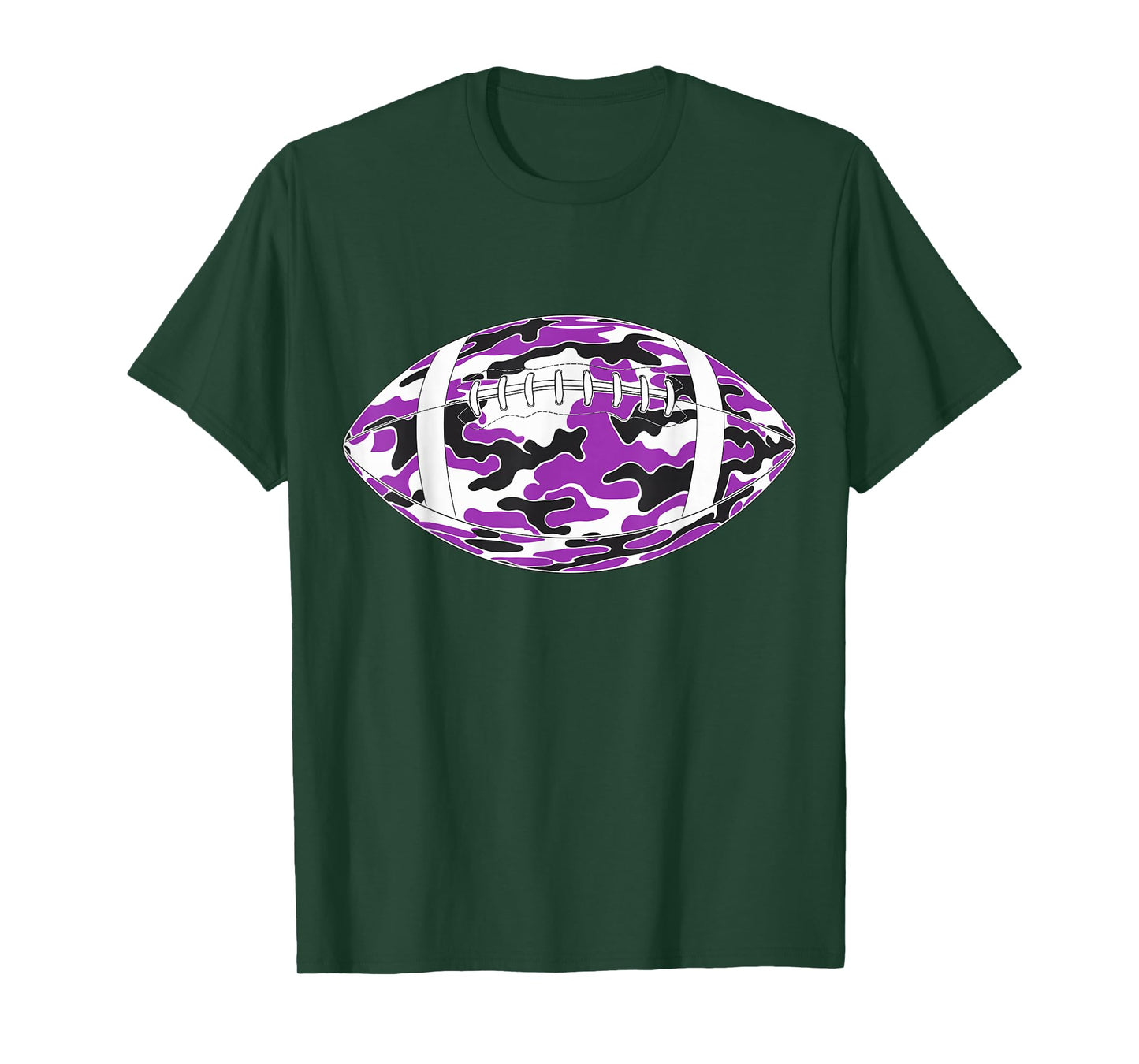 Purple Camouflage American Football T-Shirt
