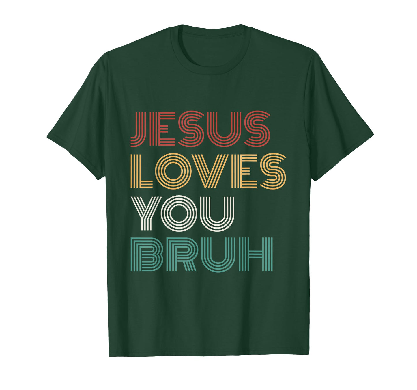 Jesus Loves You Bro Bruh Christian Boys Teens Kids Religious T-Shirt