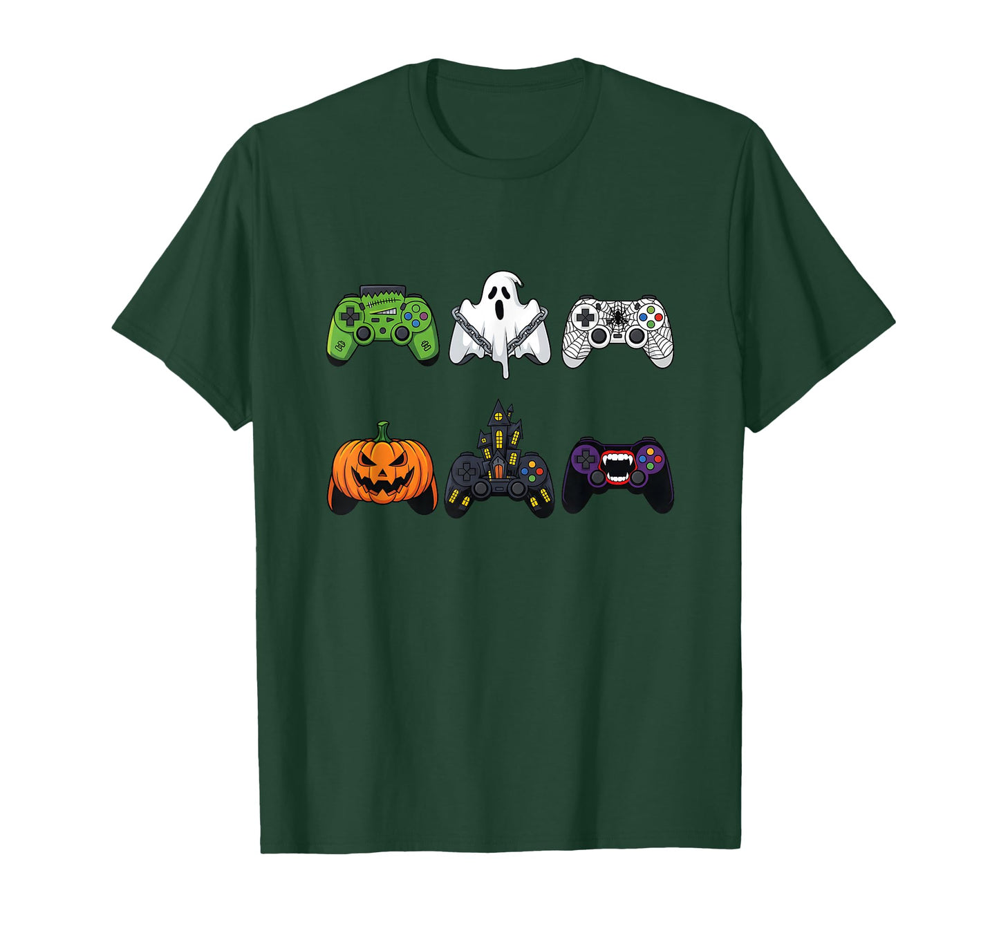 Funny Gamer Halloween Skeleton Pumpkin Tee T-Shirt