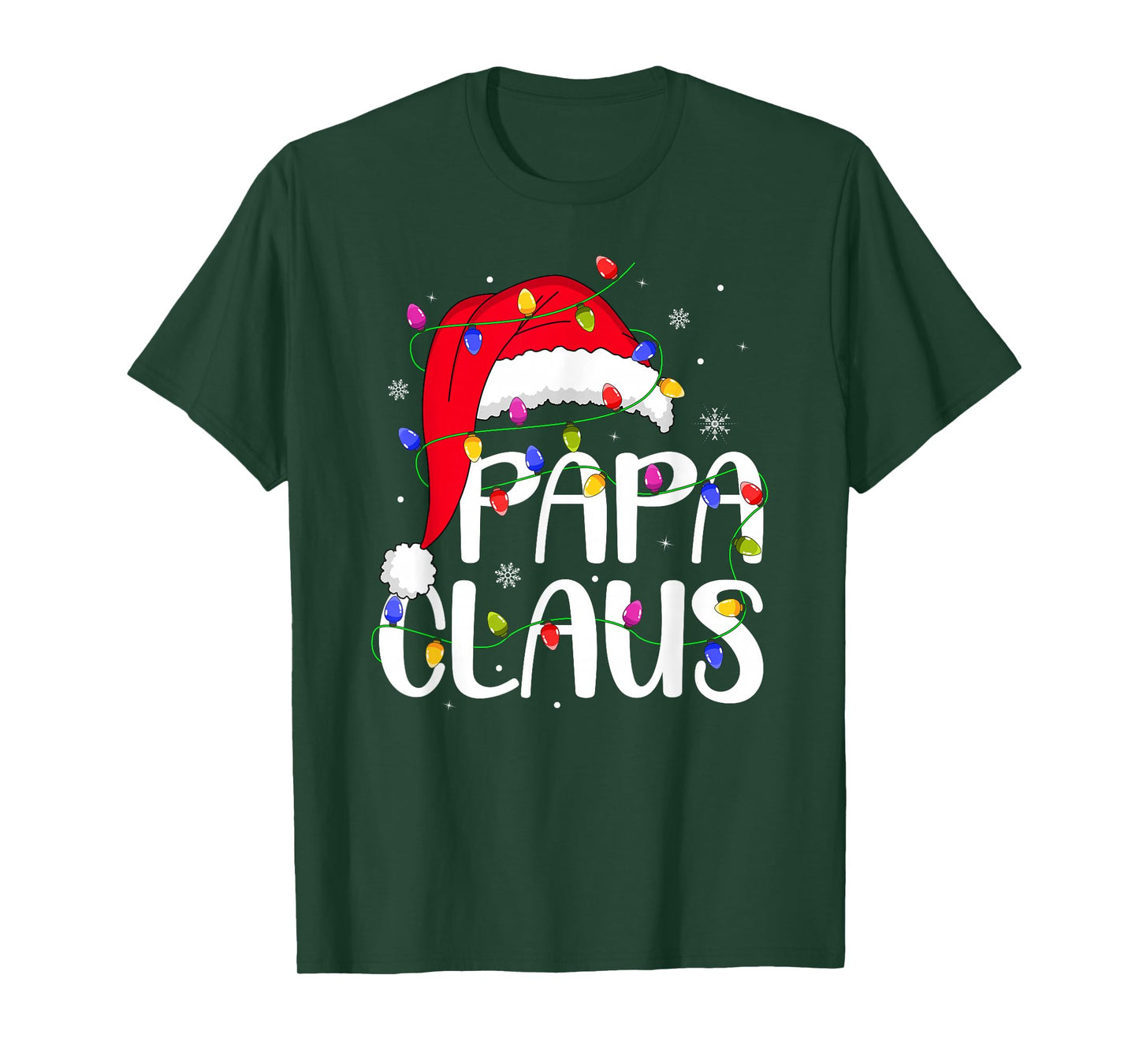 Papa Claus Christmas Family Matching Dad Daddy Xmas Pajamas T-Shirt