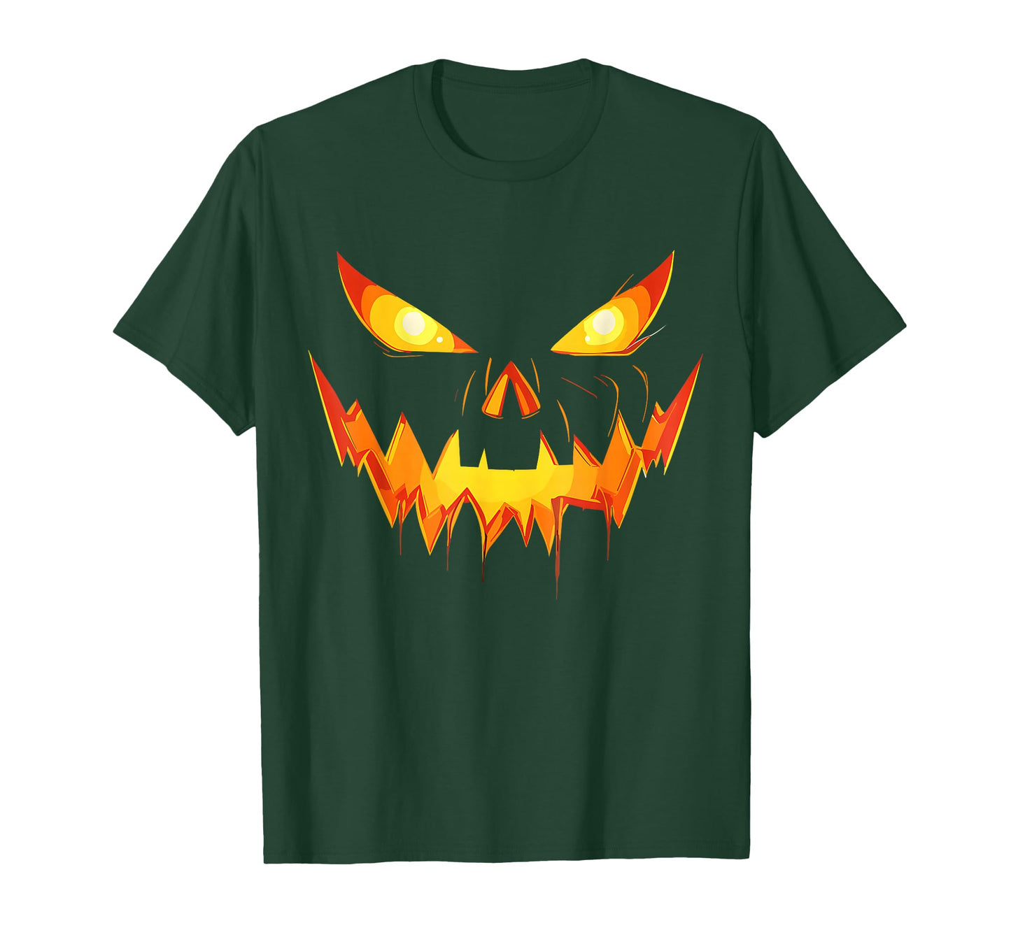Scary Pumpkin Jack O Lantern Face Halloween Men Boys Kids T-Shirt