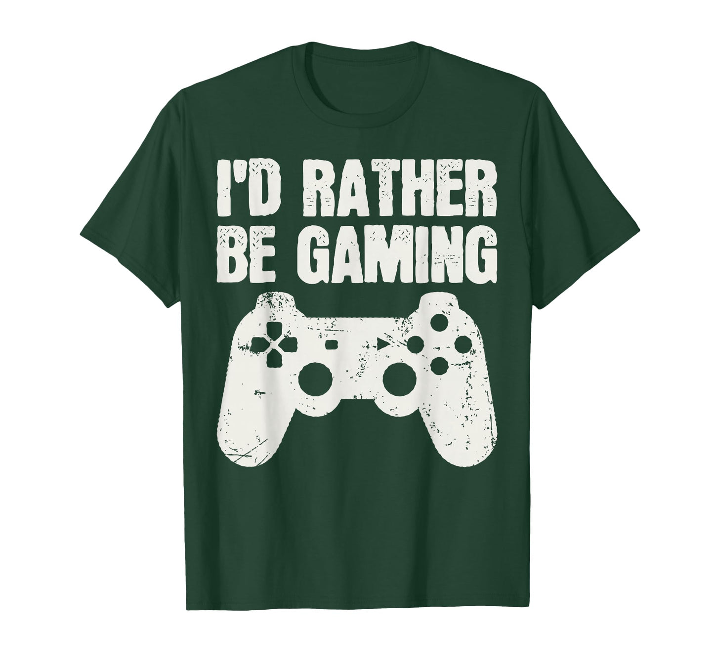 I'd Rather Be Gaming Gamer Video Games Cool Retro Distressed T-Shirt
