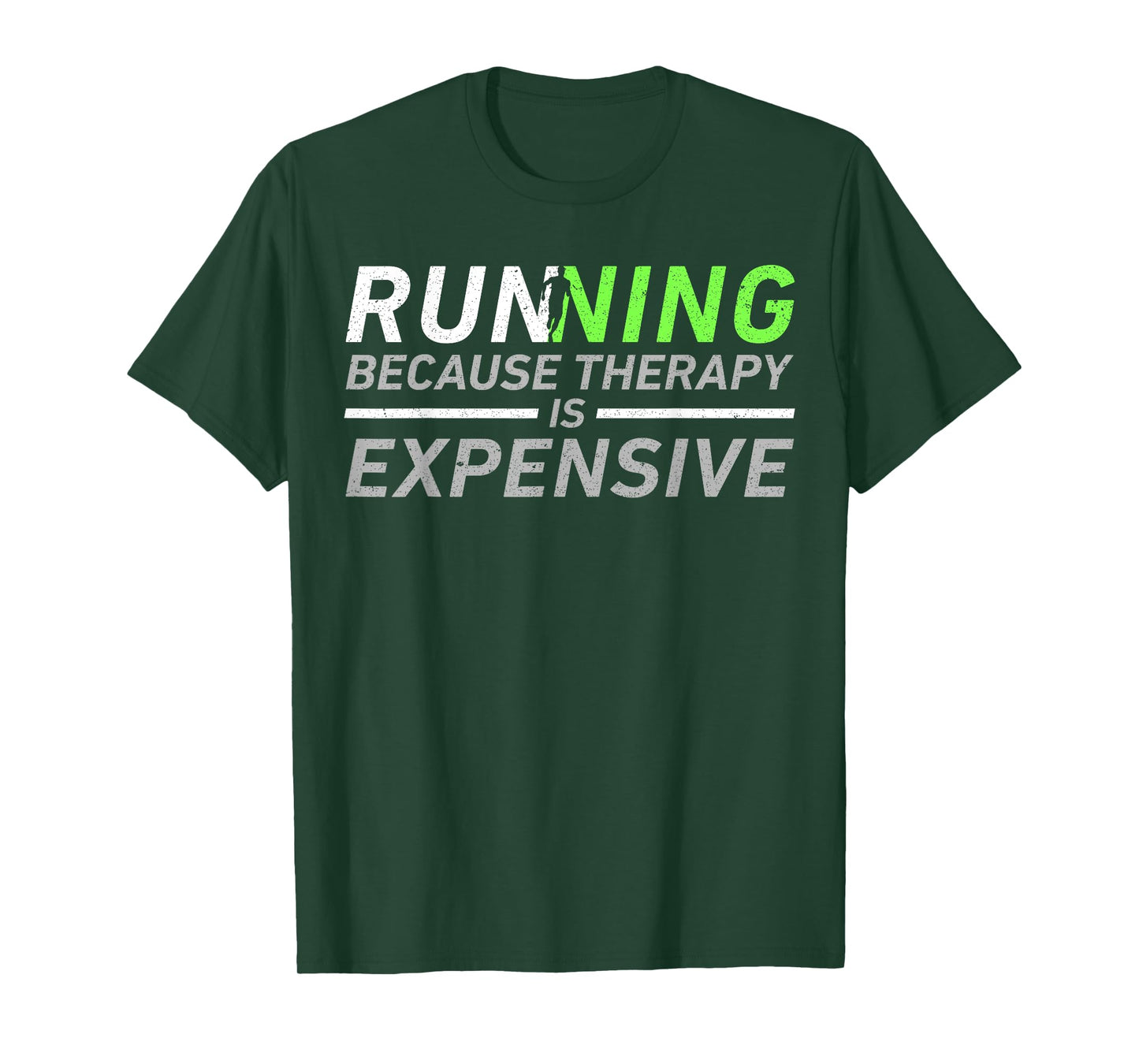 Running Therapy Funny Marathon Racer Runner Run Humor Outfit T-Shirt