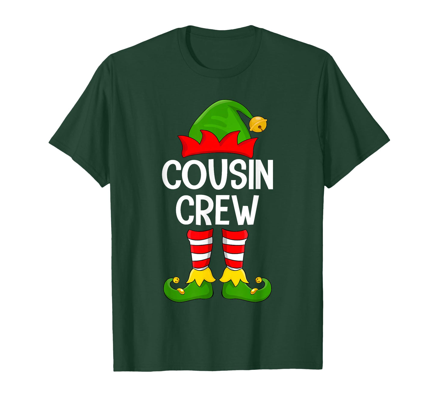 Cousin Crew Elf Xmas Family Matching Elf Squad Christmas T-Shirt