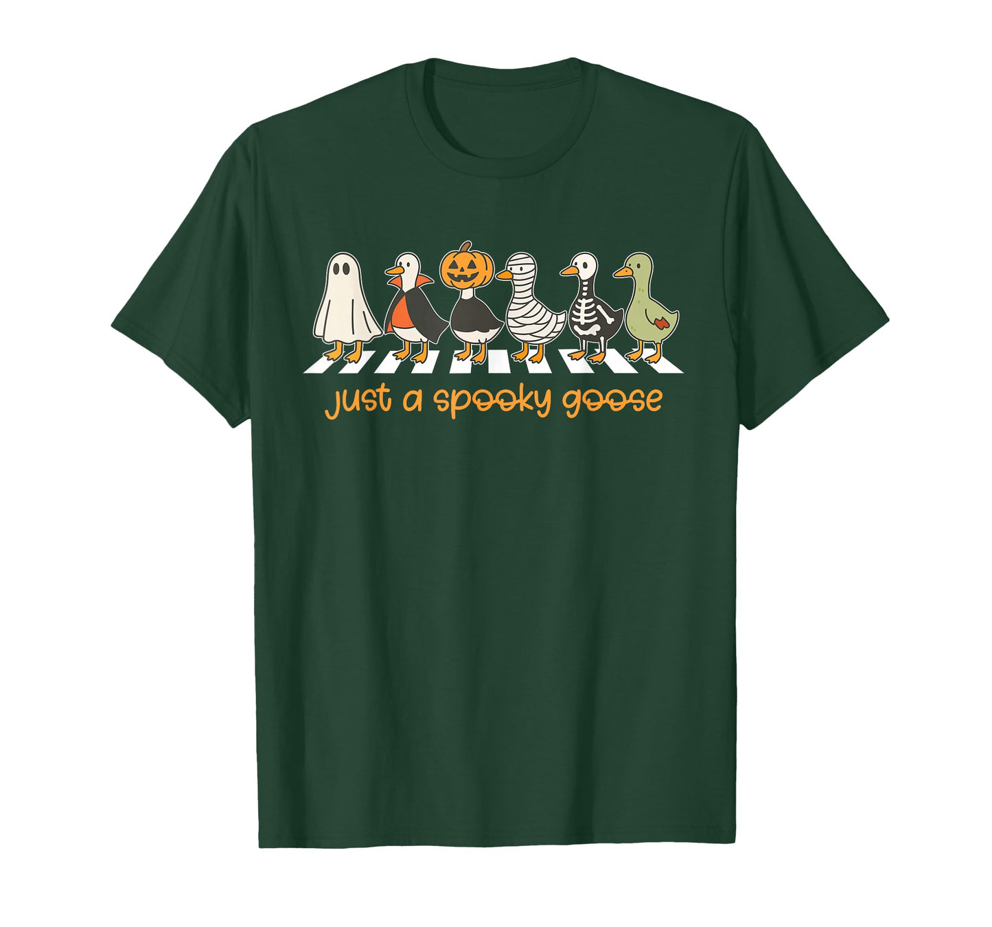 Just A Spooky Goose Halloween Silly Goose Funny Halloween T-Shirt