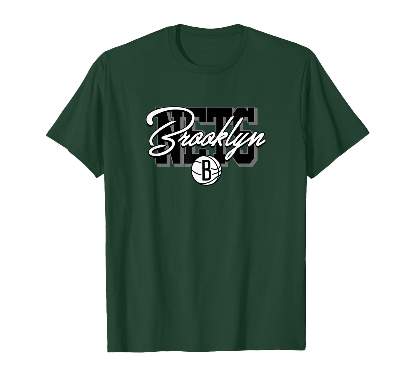 NBA - Brooklyn Nets Blockletter Script Logo Black T-Shirt
