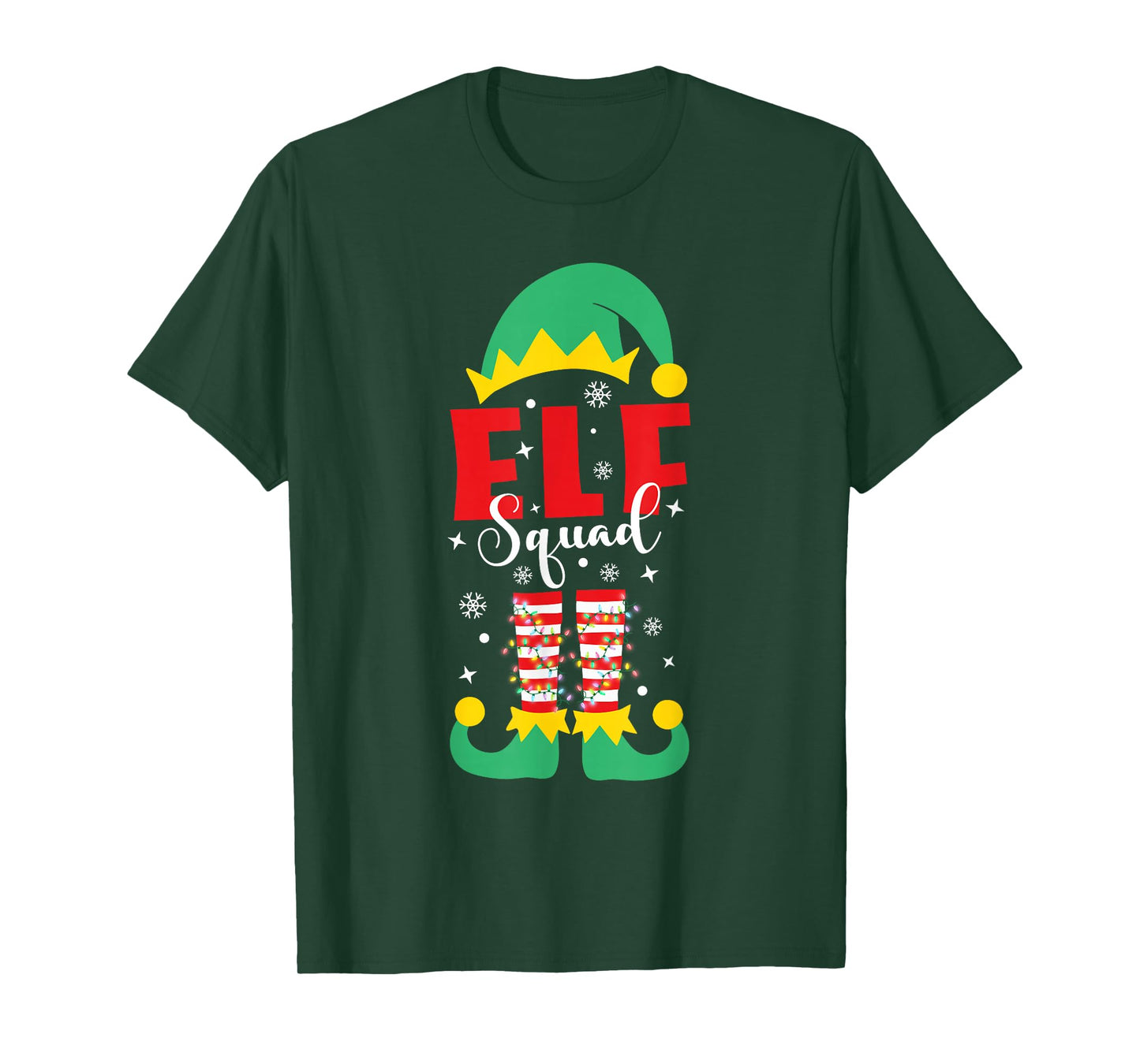 Elf Family Christmas Matching Pajamas Funny Xmas Elf Squad T-Shirt