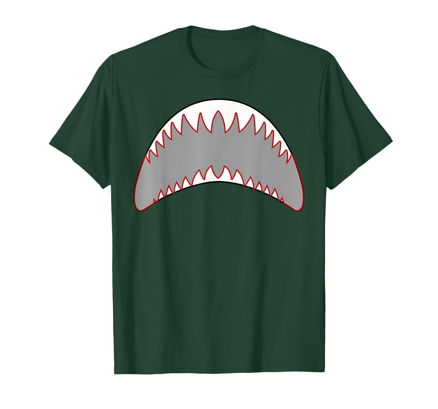 Shark Mouth Jaw Lazy Easy Costume For Halloween Party T-Shirt