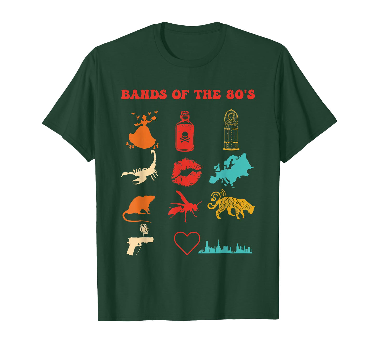 Bands Of The 80's Retro Vintage Design T-Shirt