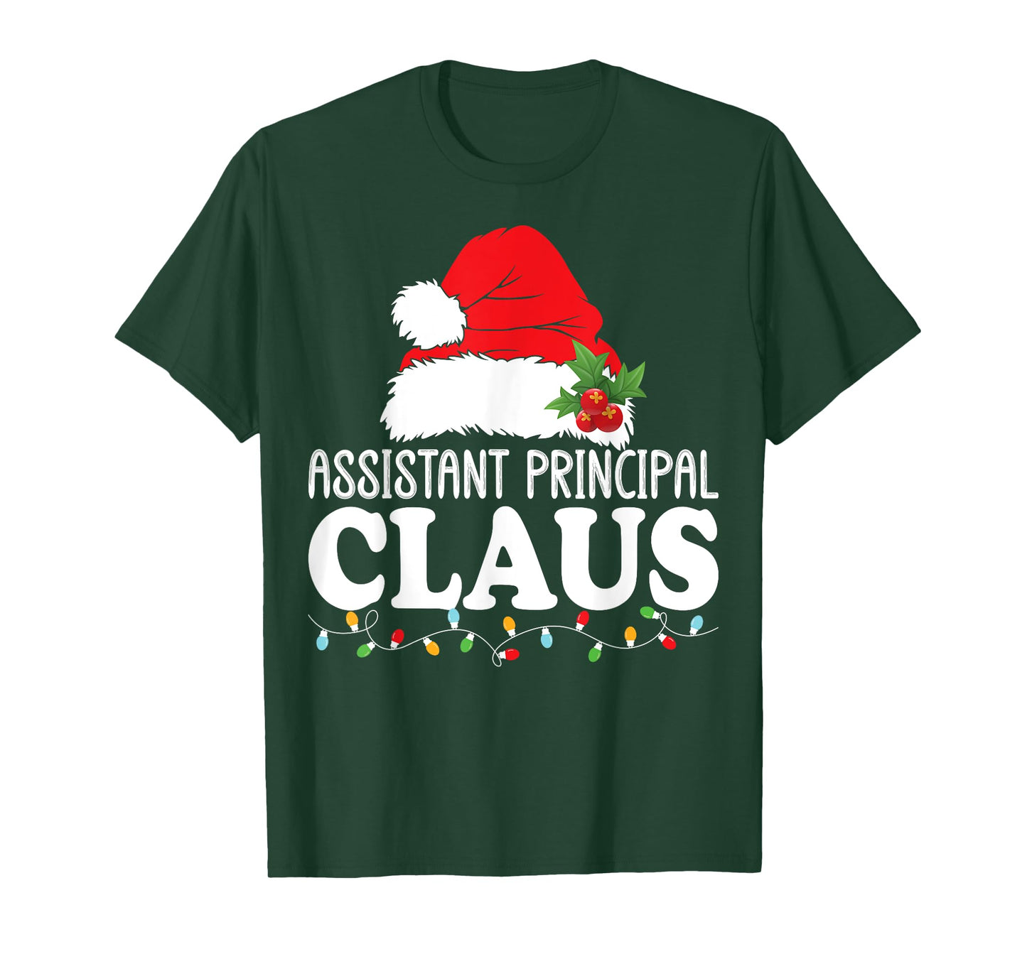 Assistant Principal Claus Santa Hat Christmas Vice Principal T-Shirt