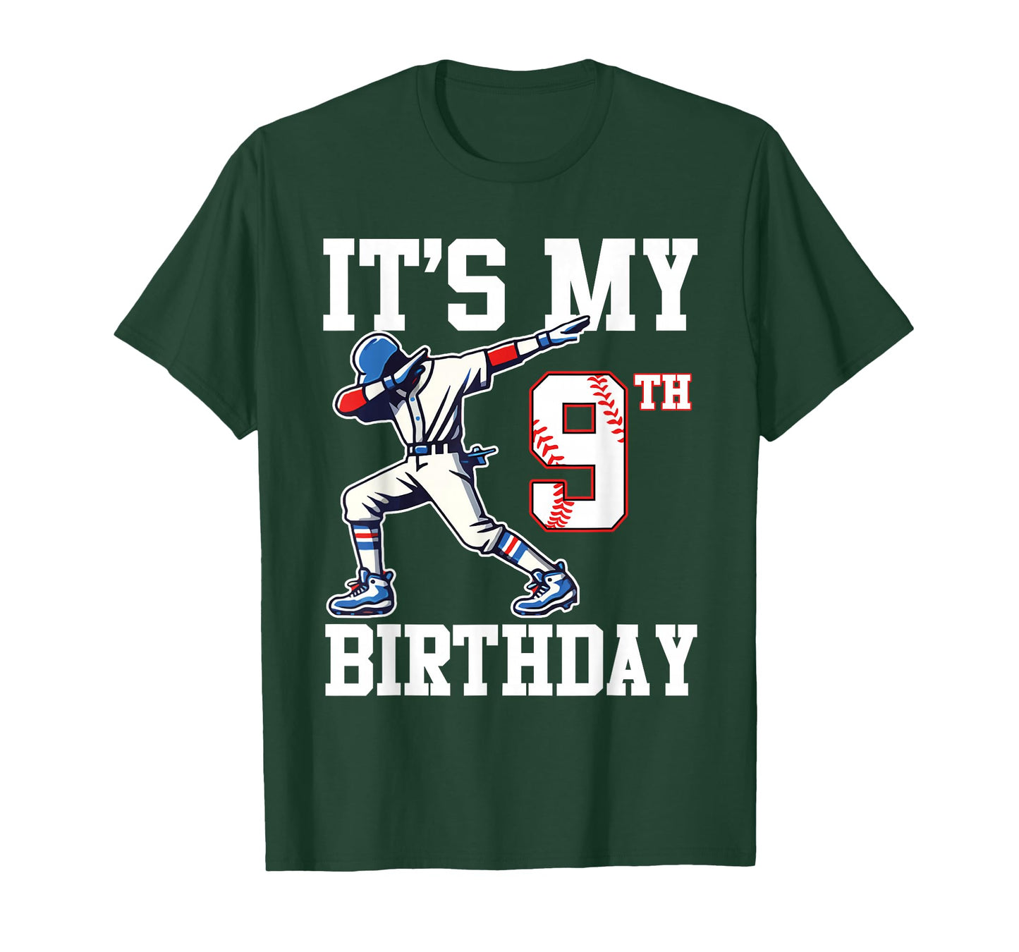 It's My 9th Birthday Baseball 9 Years Old Birthday Boy Girl T-Shirt