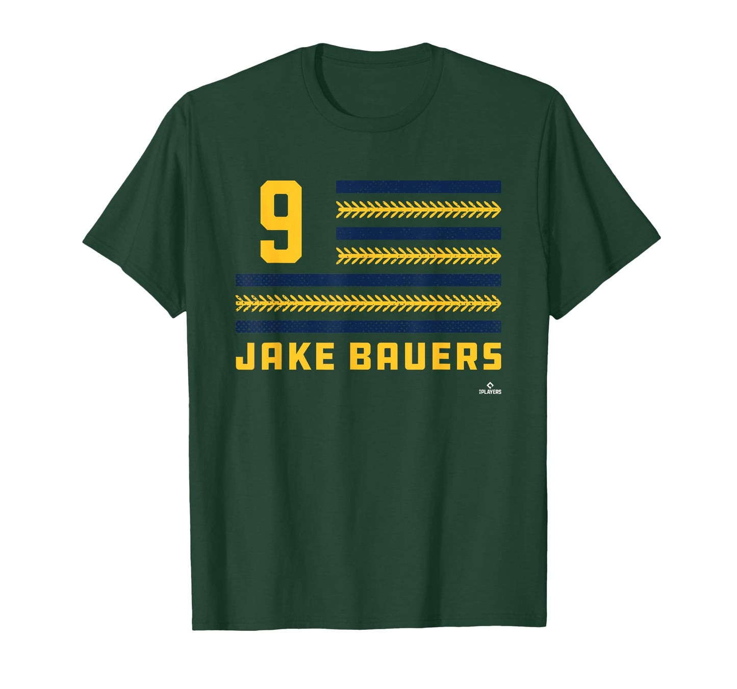 Flag Stripes Jake Bauers Milwaukee Baseball MLBPA T-Shirt