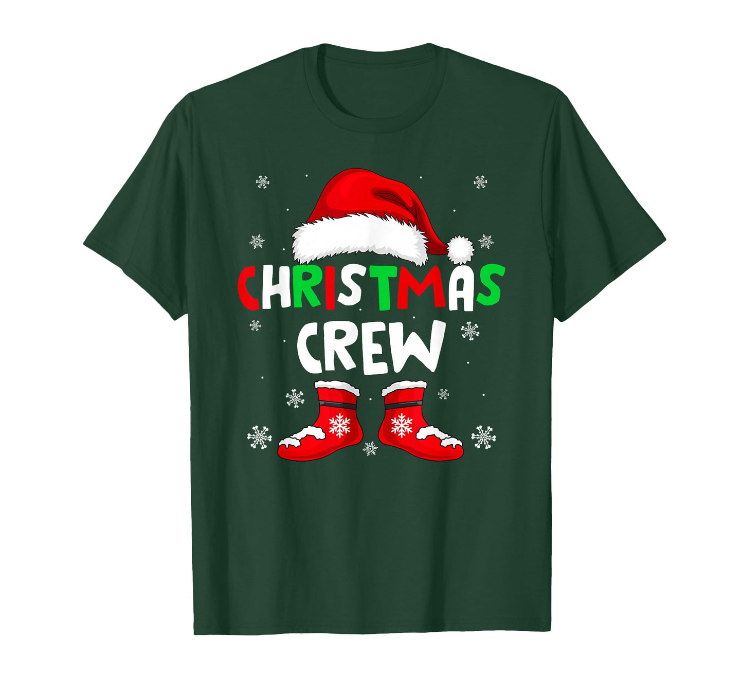 Christmas Crew Matching Family Squad Santa Christmas Pajamas T-Shirt