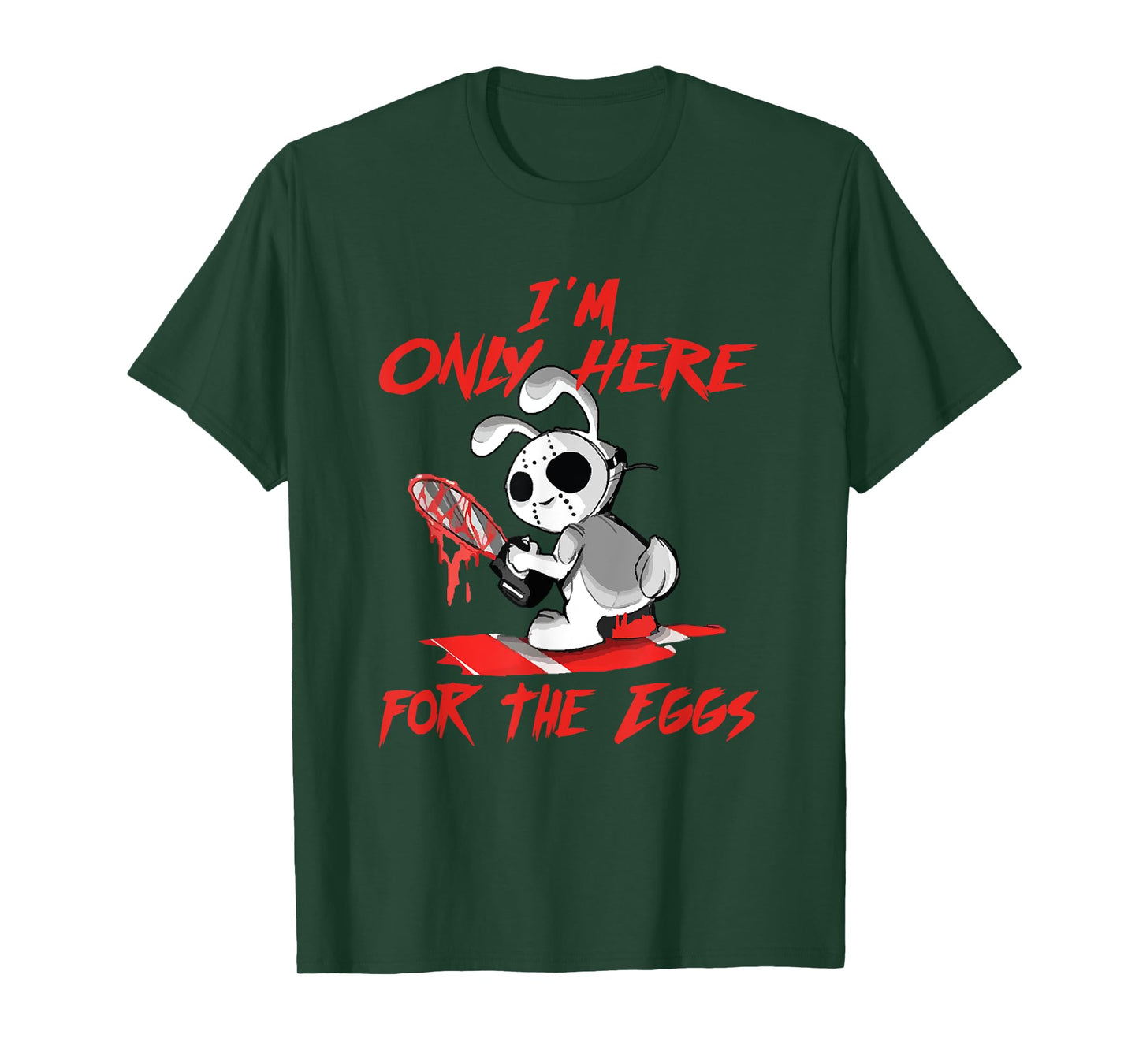 Scary Horror Easter Bunny Here For The Eggs With Chainsaw T-Shirt