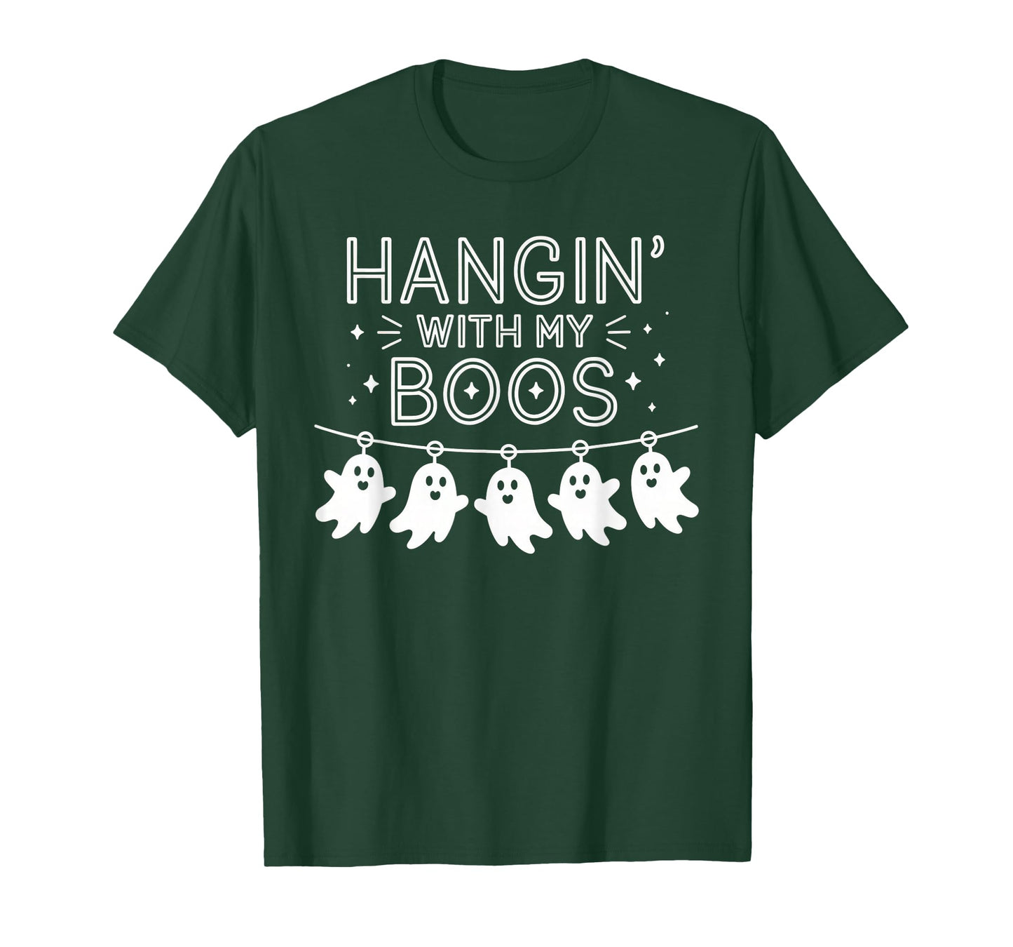 Hangin' with My Boos Tshirt Halloween Ghost Scary Witch Men T-Shirt