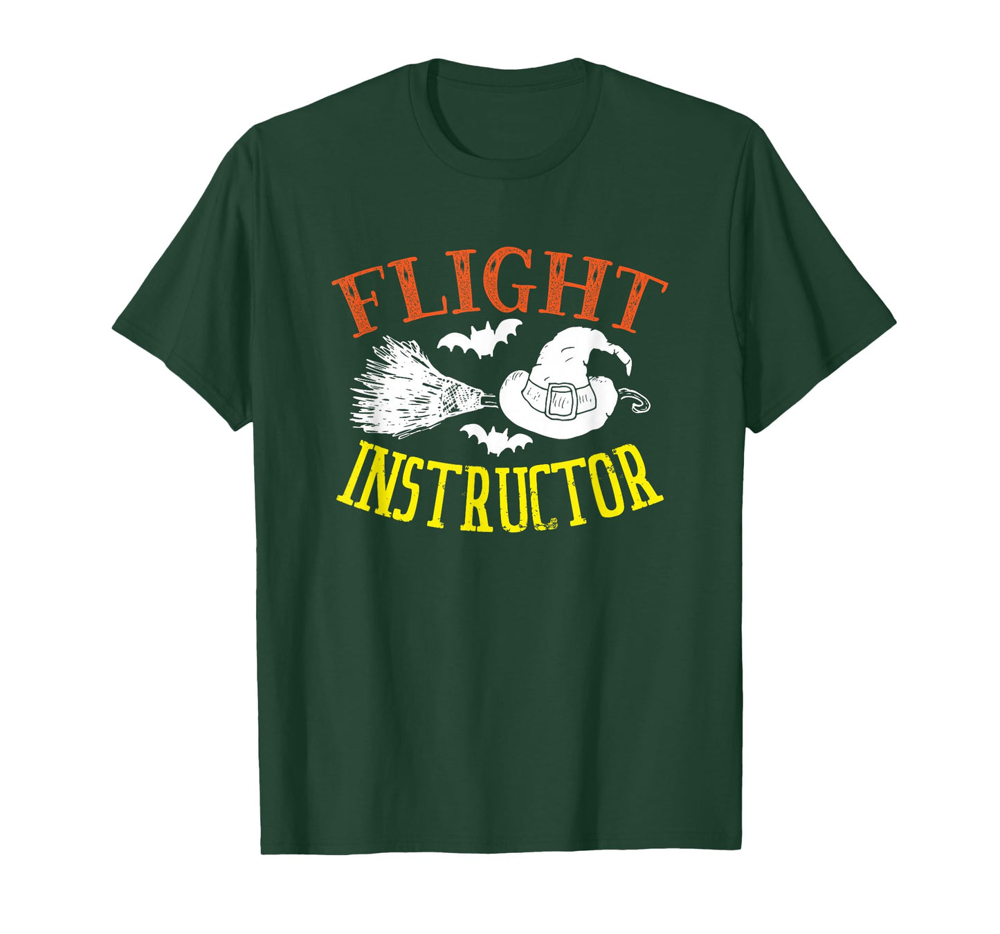 Funny Witch Flight Instructor Costume Halloween Broomstick T-Shirt