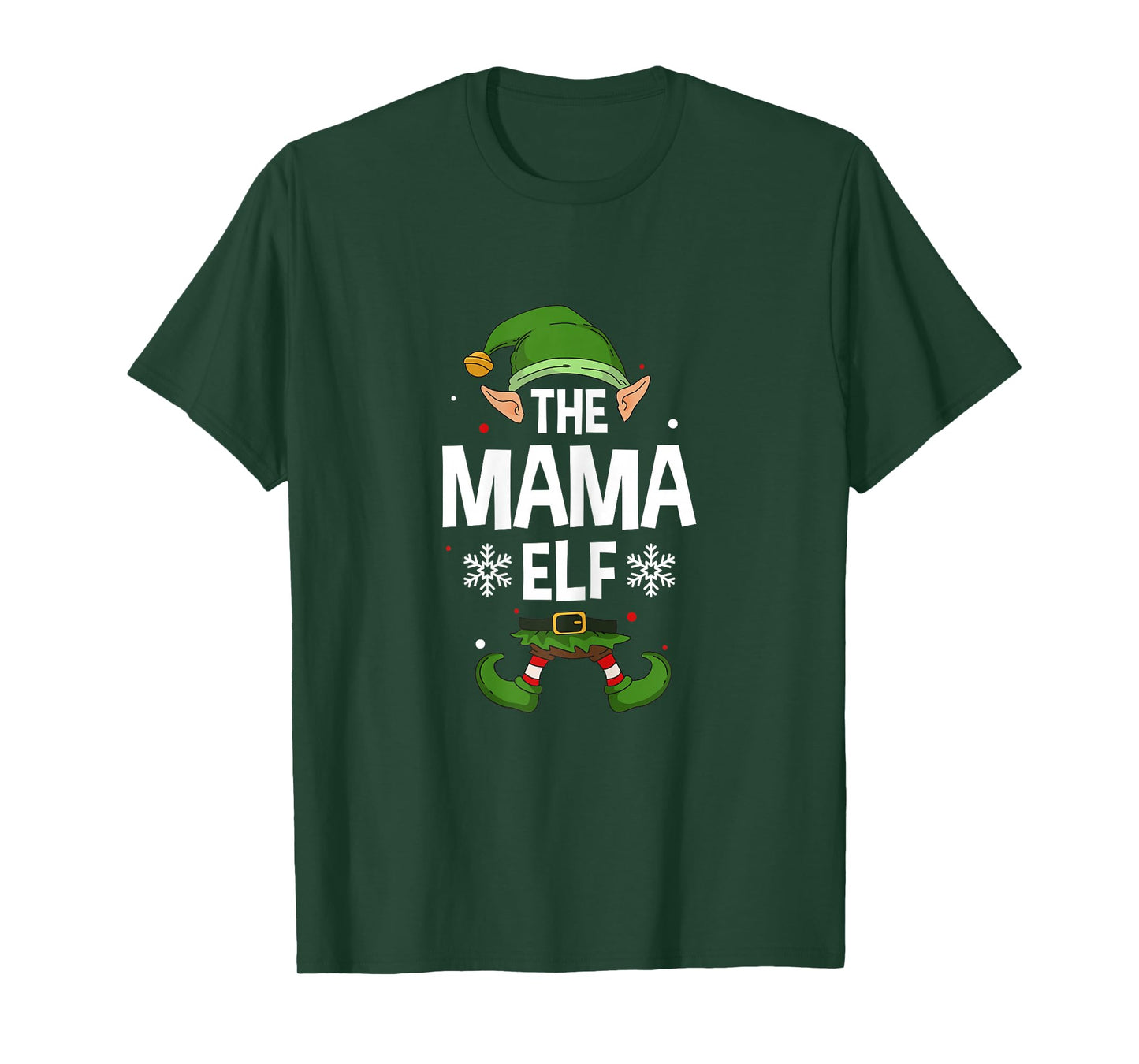 The Mama Elf Party Family Group Matching Mother X-Mas Mum T-Shirt