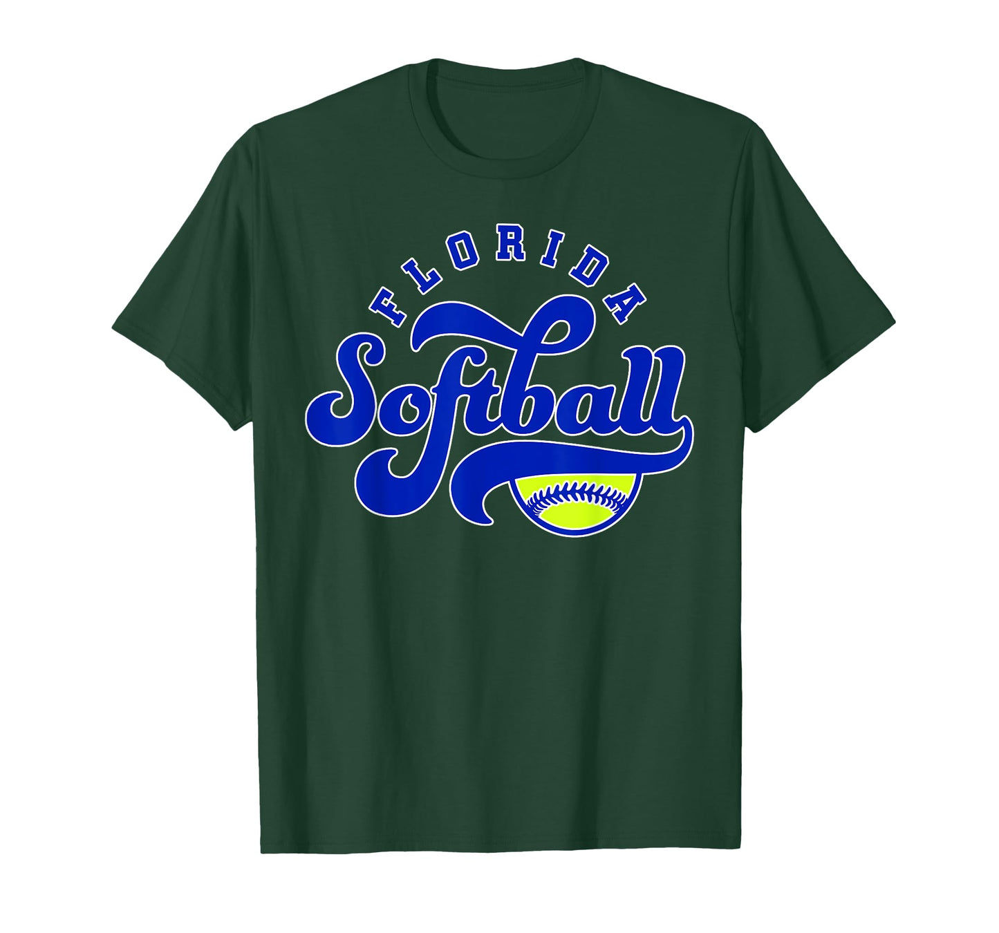Florida Softball Vintage Mens Kids Team Retro Softball Fan T-Shirt