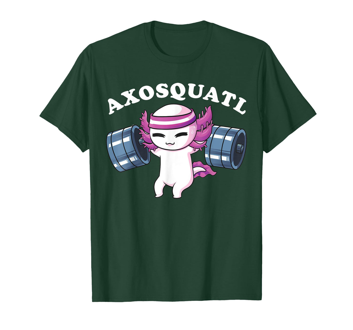 Squat Axolotl Shirt Axosquatl Powerlifting Cute Gym Workout T-Shirt