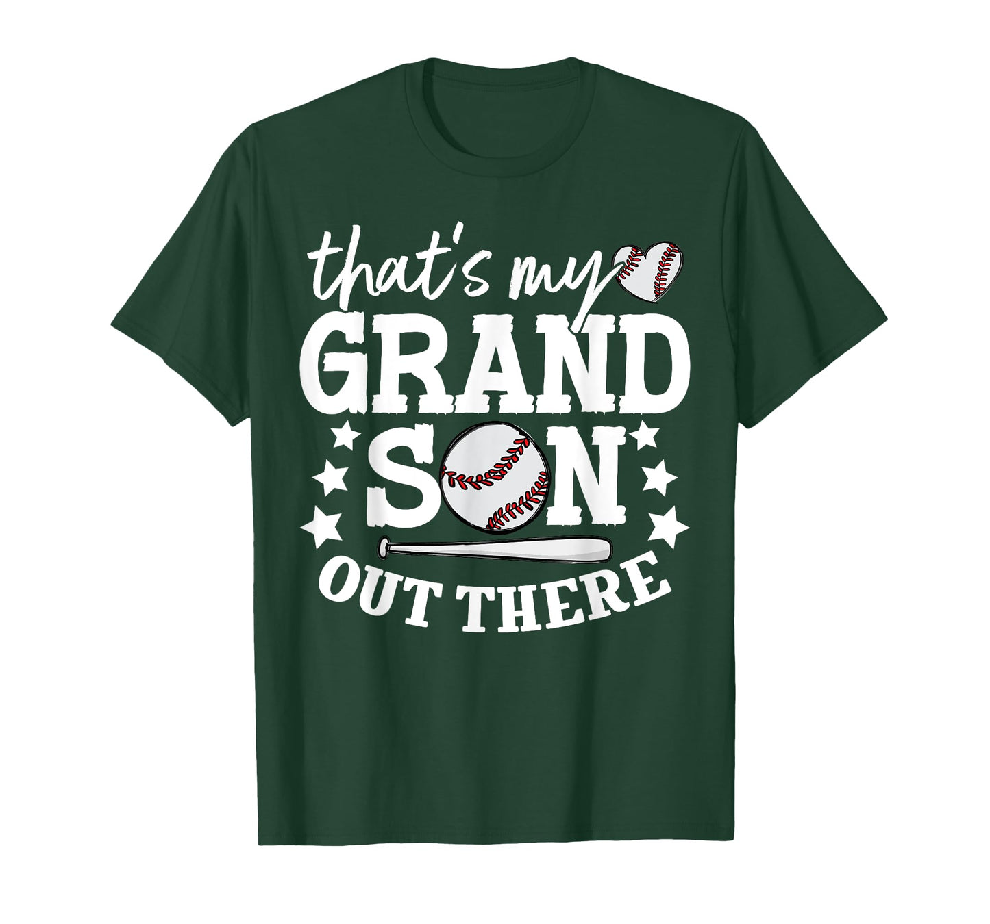 That's My Grandson Out There Women Baseball Grandma T-Ball T-Shirt