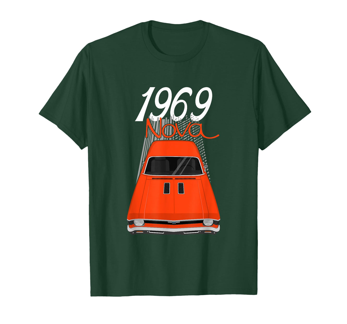 1969 69 Chevys Nova 2 Classic Car Old School Muscle Car T-Shirt