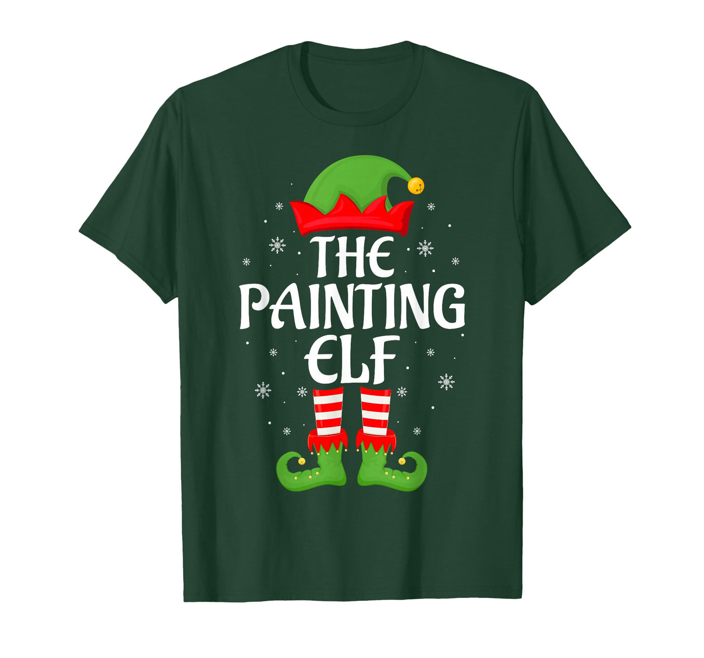 Painting Elf Xmas Family Matching Elf Squad Christmas T-Shirt