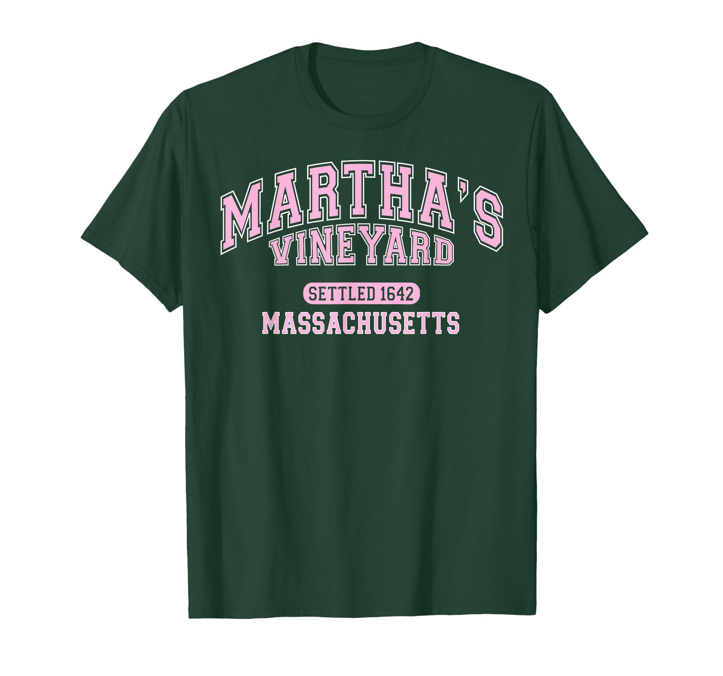 Martha's Vineyard Massachusetts Vintage Sports Pink T-Shirt