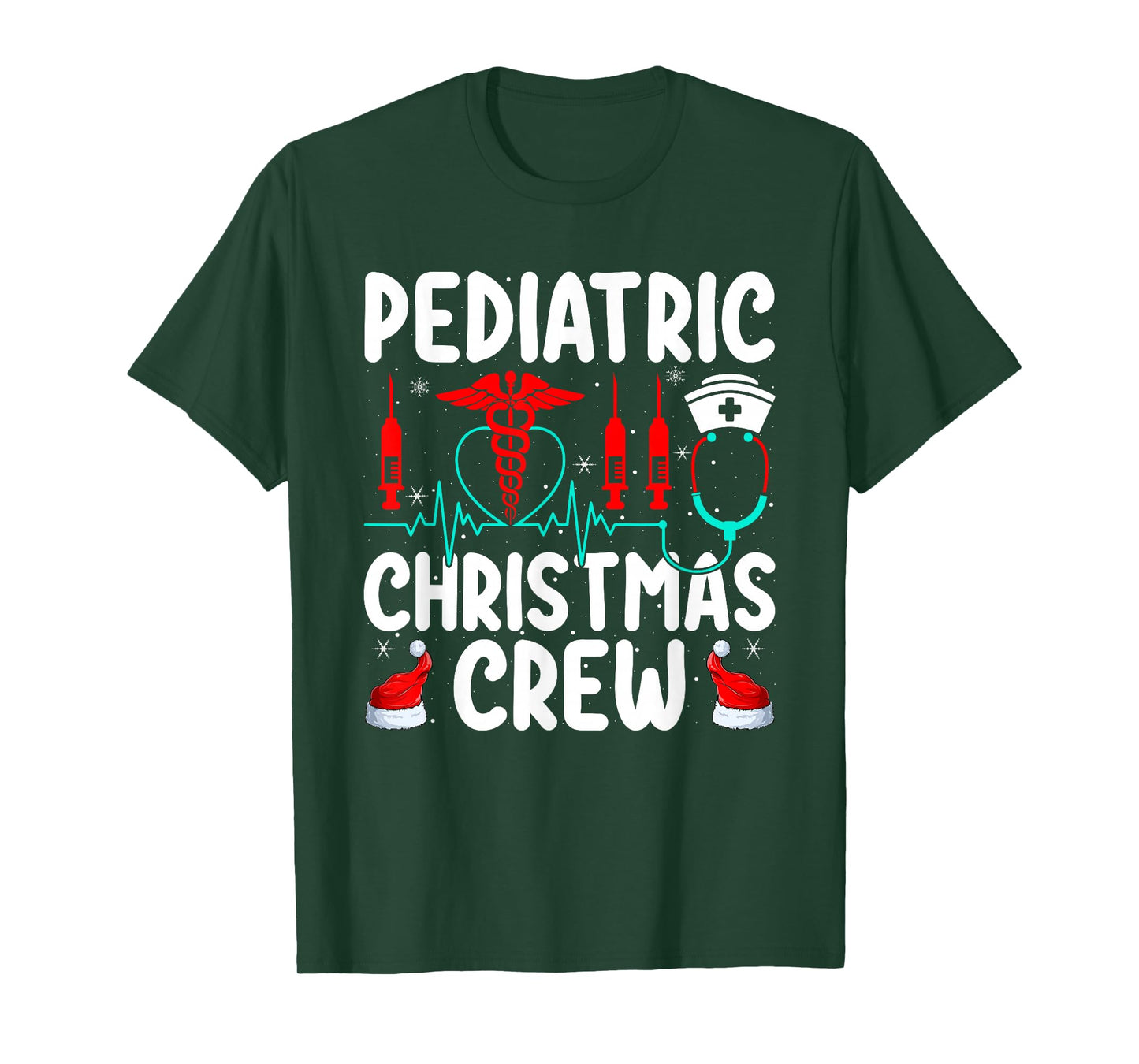 Pediatric Nurse Christmas Crew Nurse Medical Nursing Xmas T-Shirt