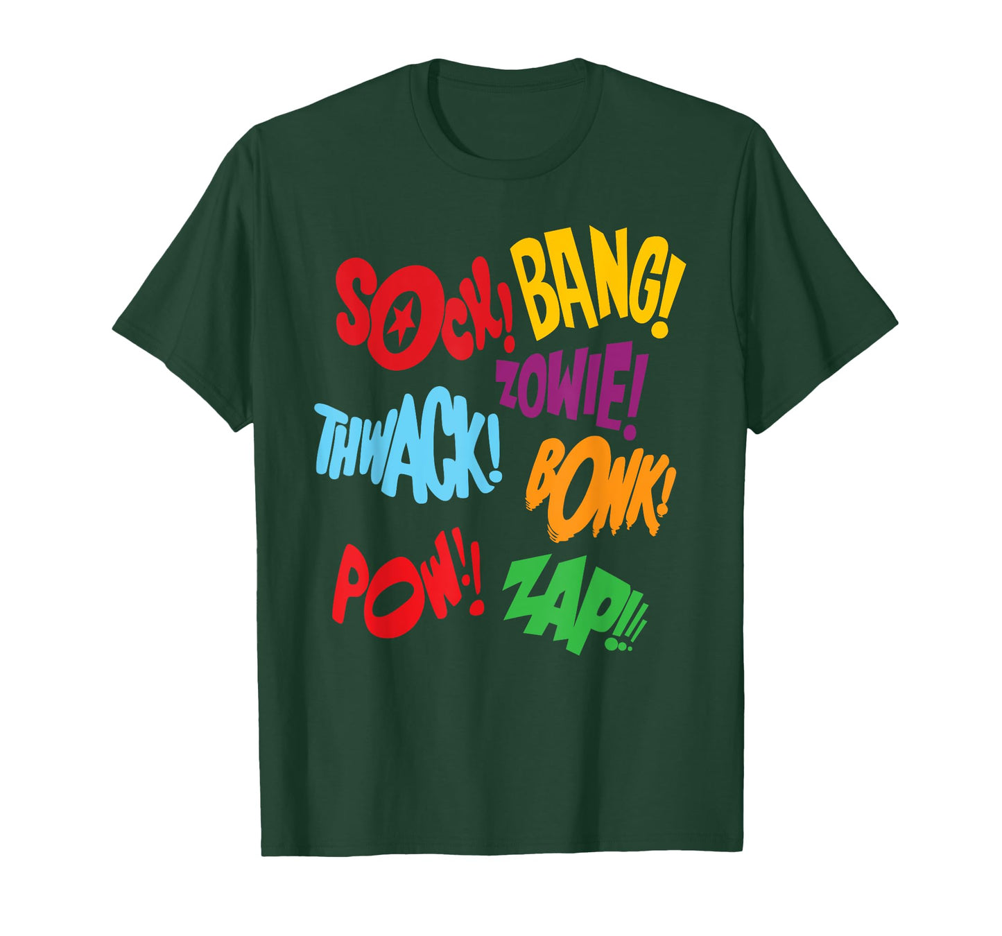 Retro Comic Book Action Sound Effects Sock Bang Pow T-Shirt