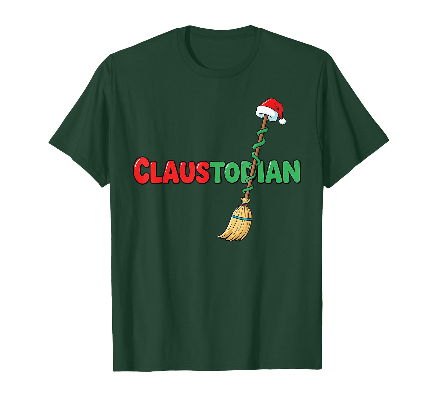 Claustodian Funny Christmas Custodian Pun T-Shirt