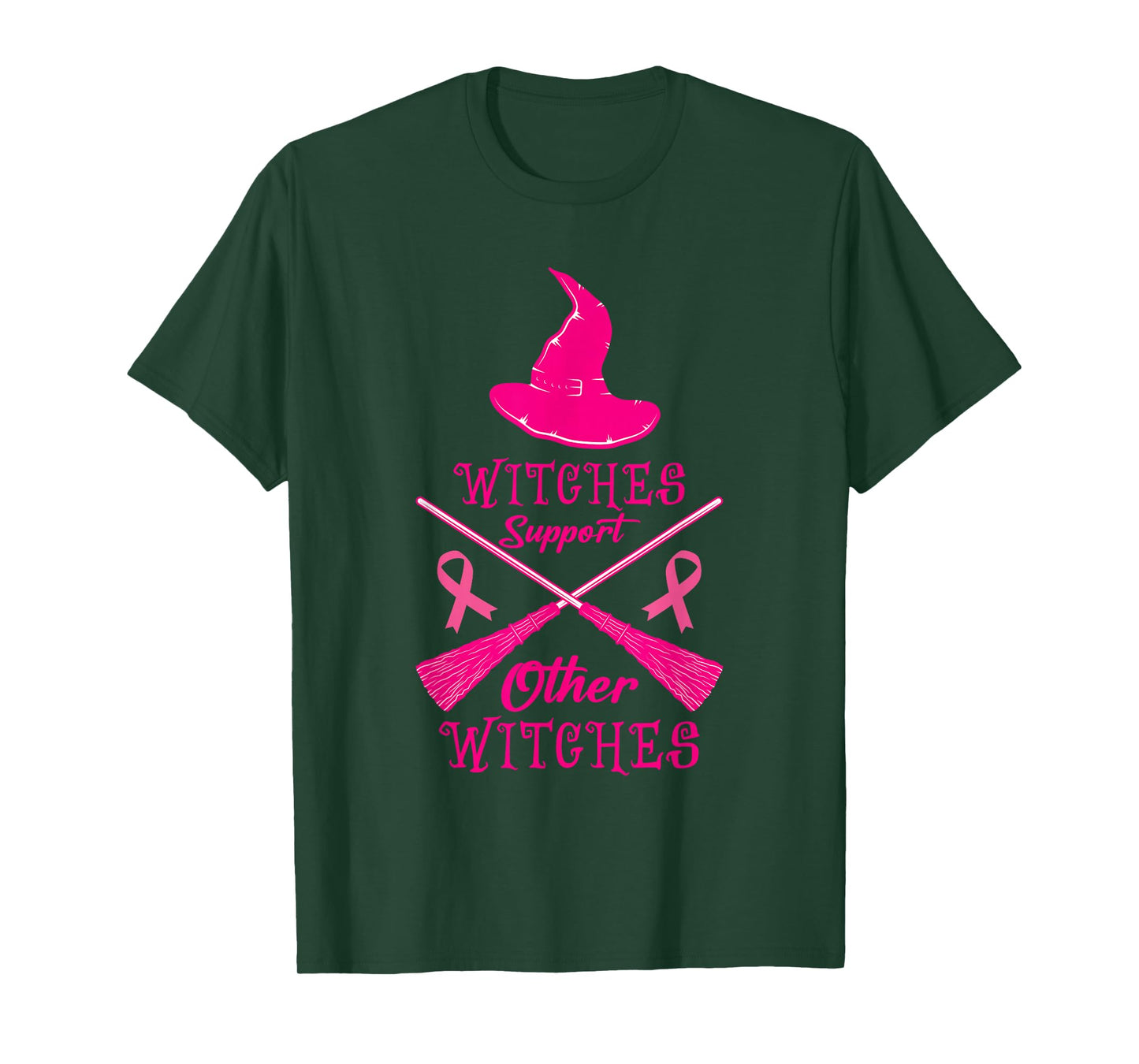 Funny Witches Support Other Witches Breast Cancer Halloween T-Shirt