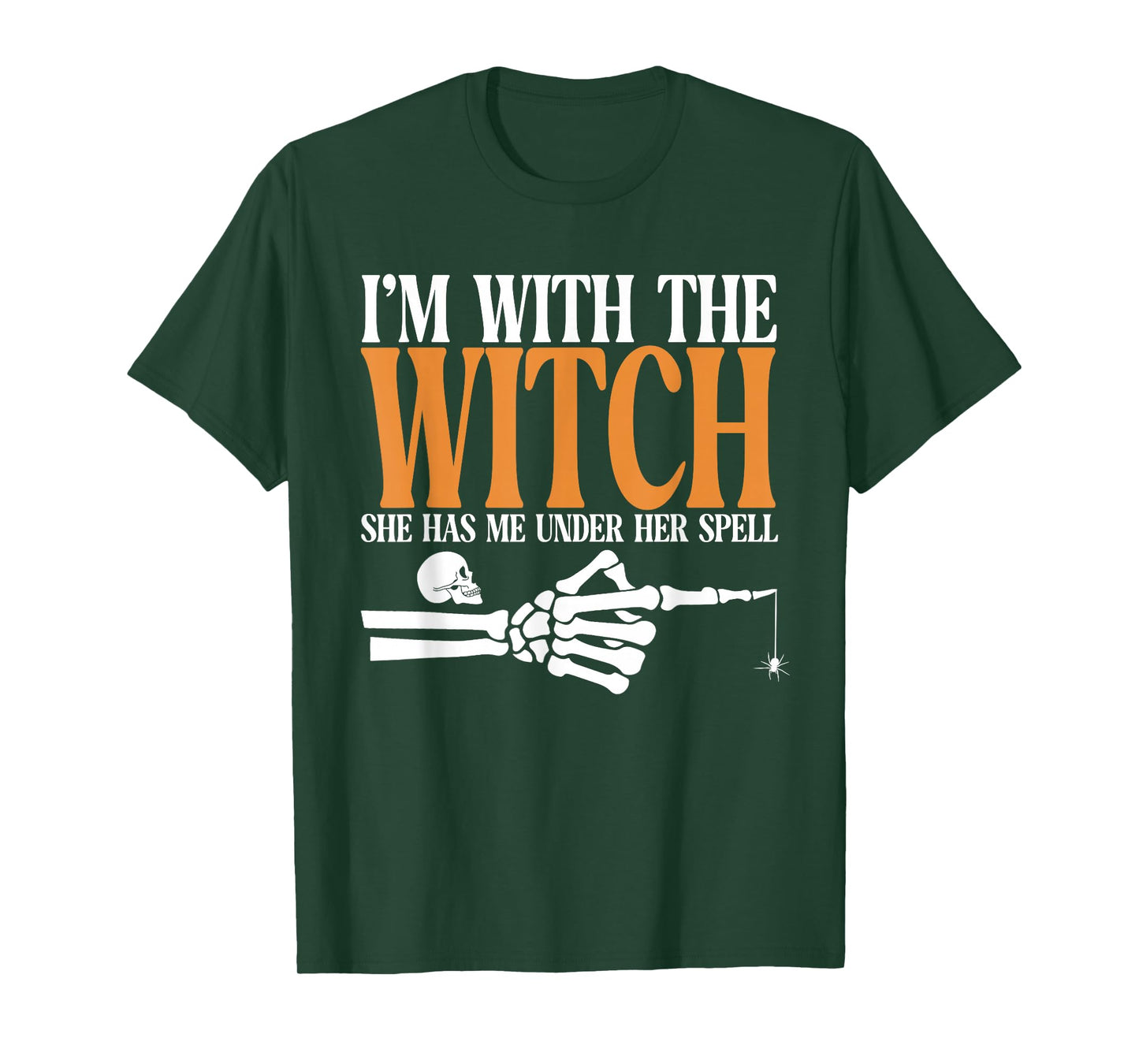 I'm with The Witch Funny Halloween Couple Costume Party T-Shirt