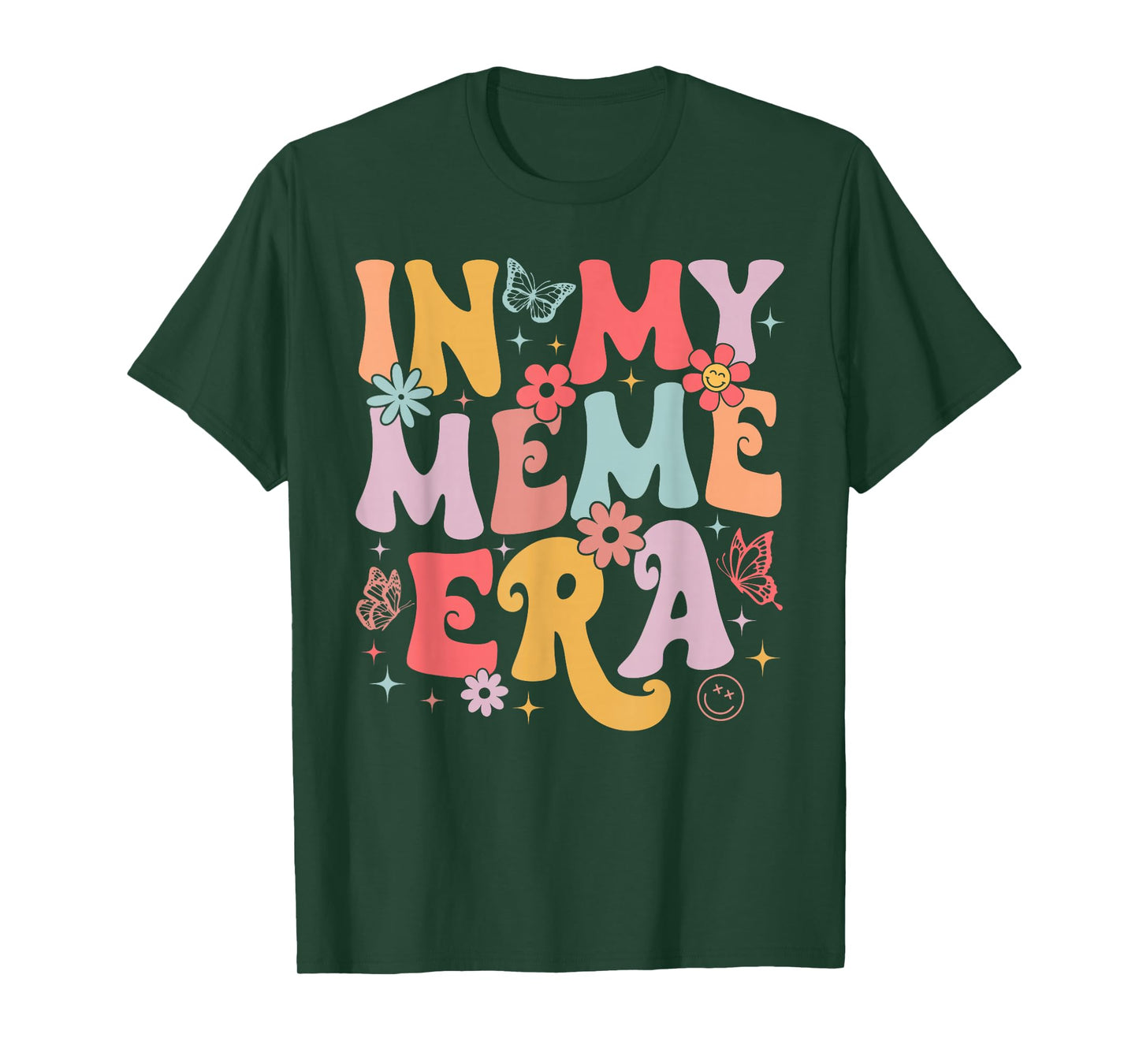 In My Meme Era Groovy Retro Mothers Day Butterfly Women T-Shirt