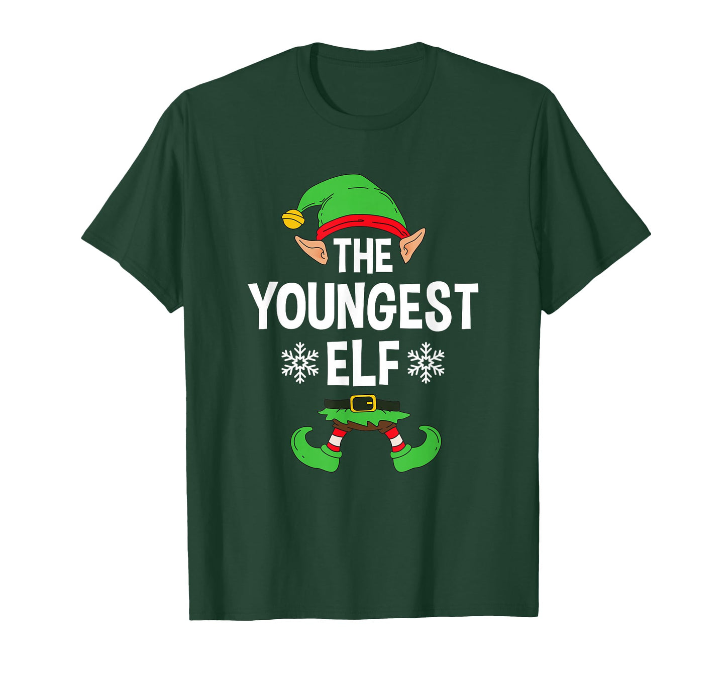 The Youngest Elf Party Family Group Matching X-Mas Saying T-Shirt