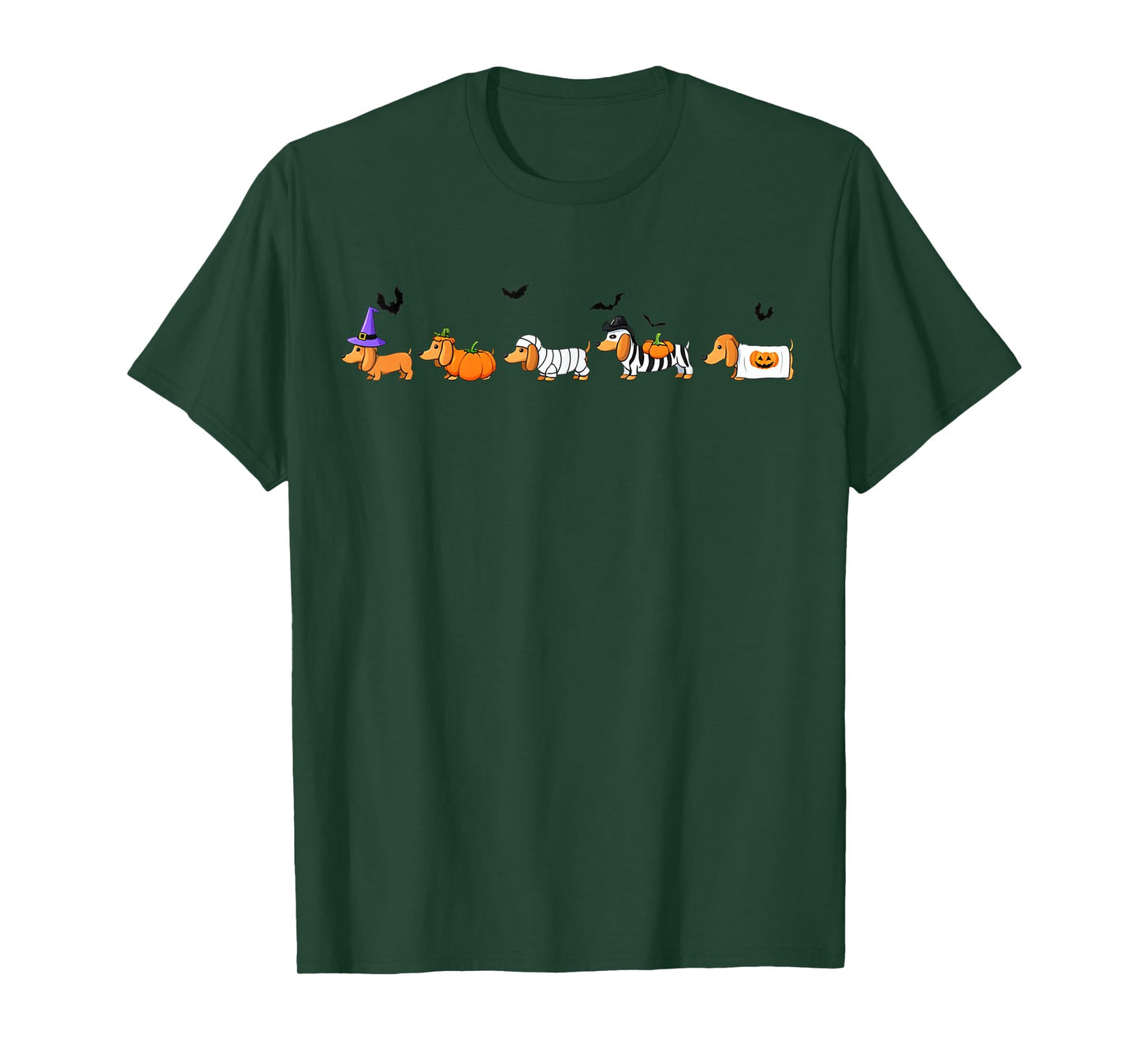 Happy Cute Weiner Dog Witch Halloween Dachshund Mom Fun T-Shirt