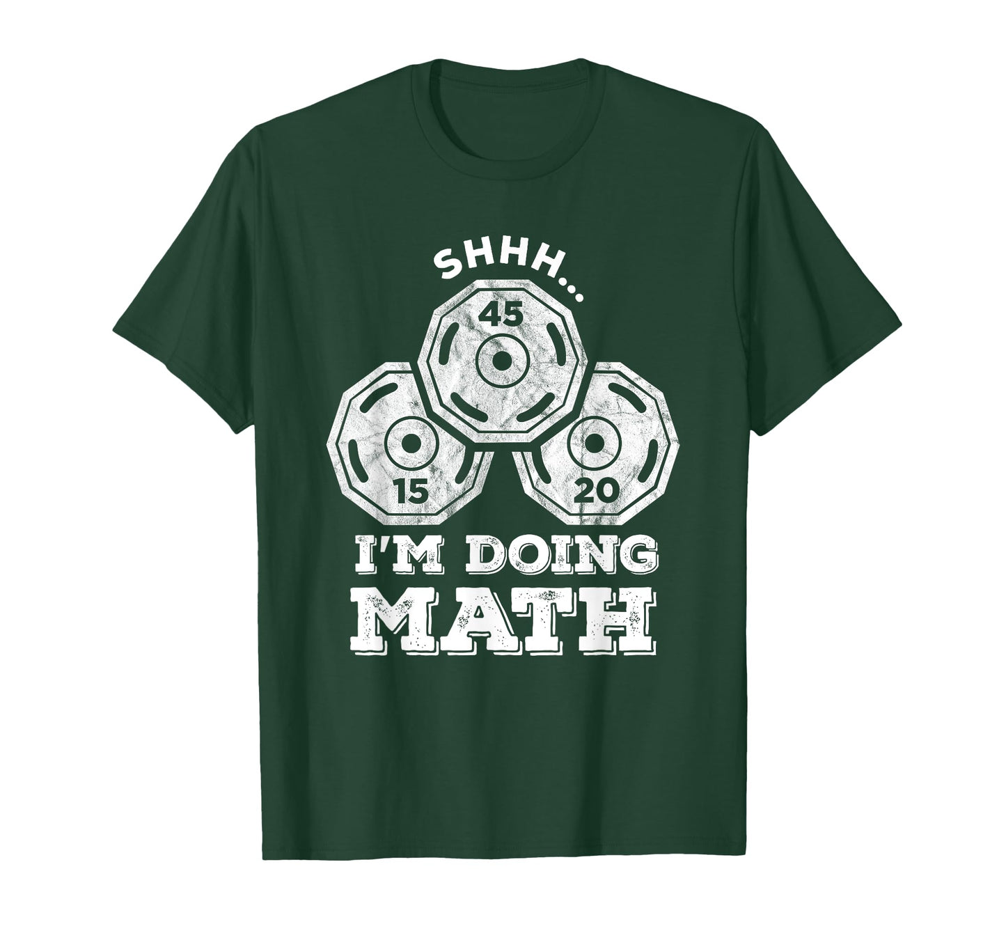Shhh I'm Doing Math Funny Weight Lifting Workout Training T-Shirt